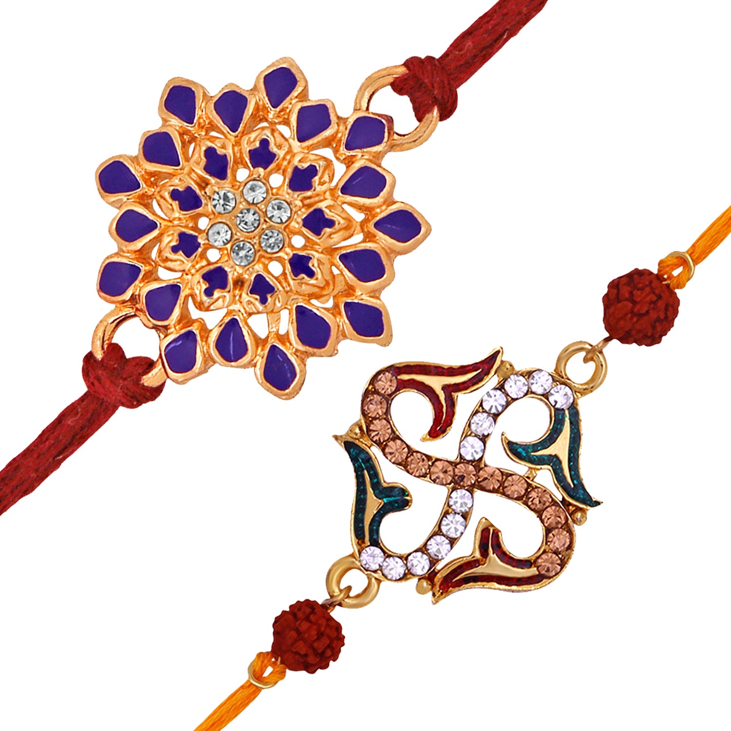 Floral and Swastik Rakhi's
