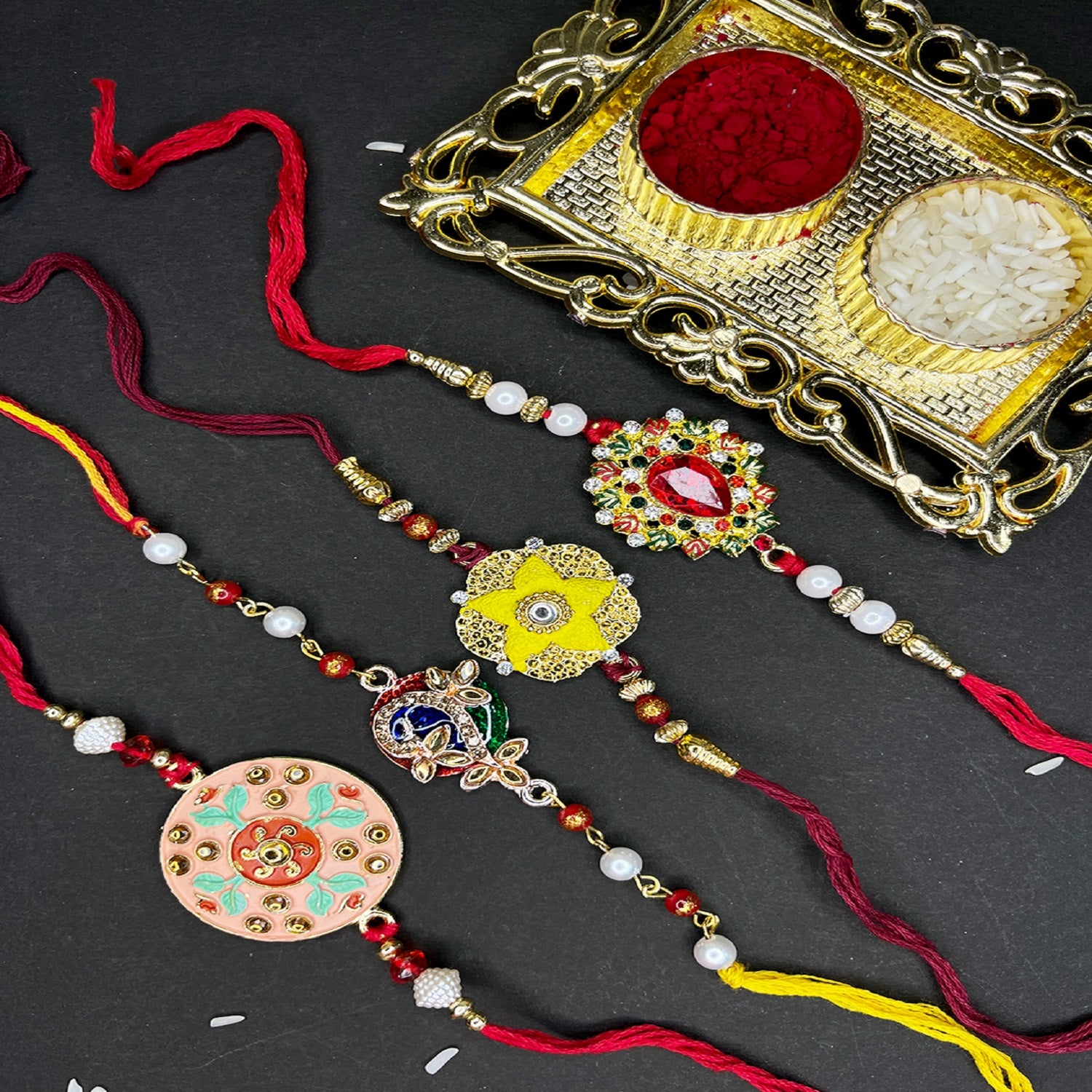 Exclusive Designer Meenakari Work Rakhi's