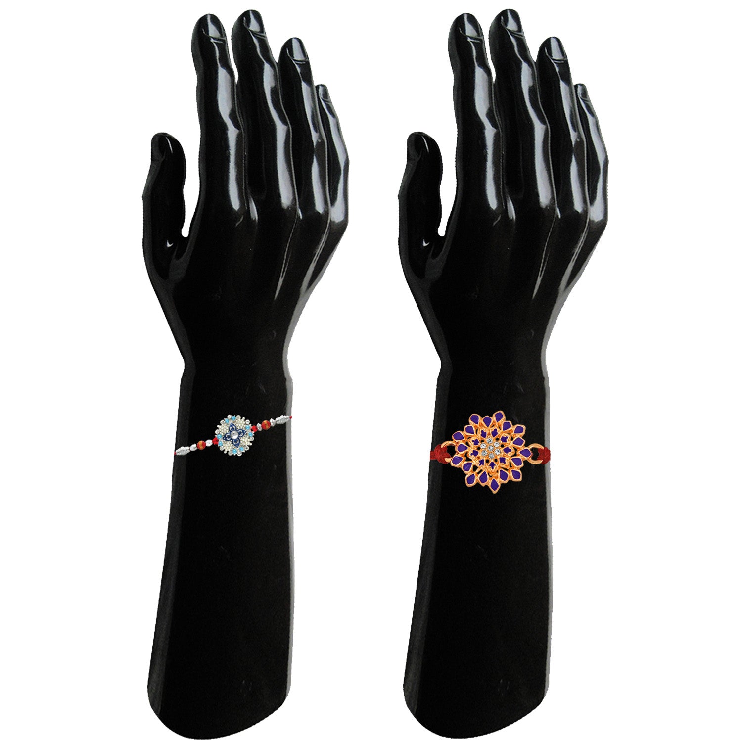 Meenakari Work Floral Rakhi