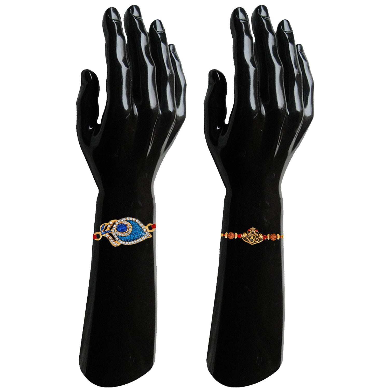 Combo of Om and Peacock Feather Rakhi