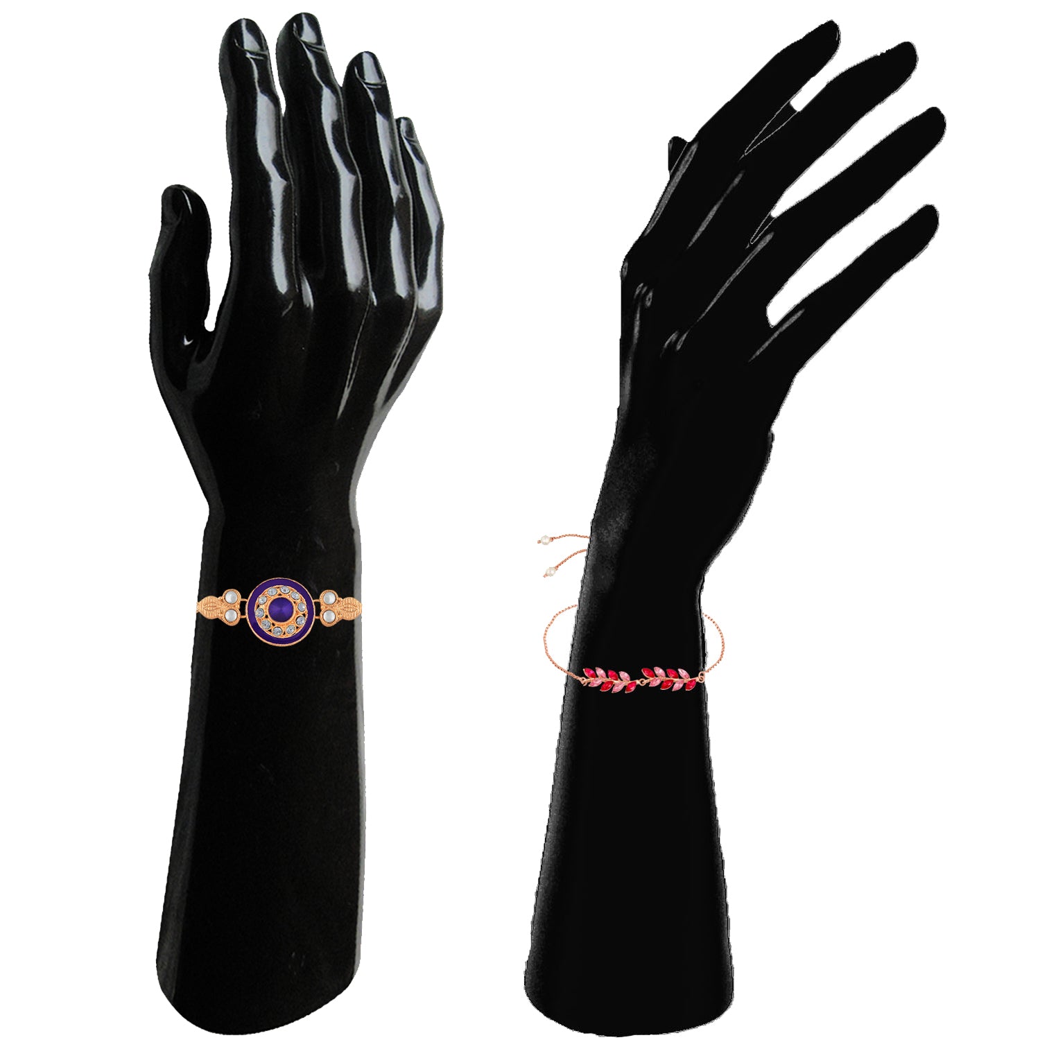 Exclusive Combo of 2 Pcs Handmade Dori Beads Worked Bhaiya Bhabhi Combo Rakhi Bracelet