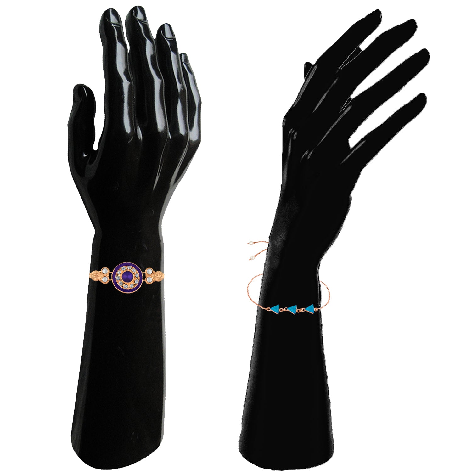 Exclusive Combo of 2 Pcs Handmade Dori Beads Worked Bhaiya Bhabhi Combo Rakhi Bracelet