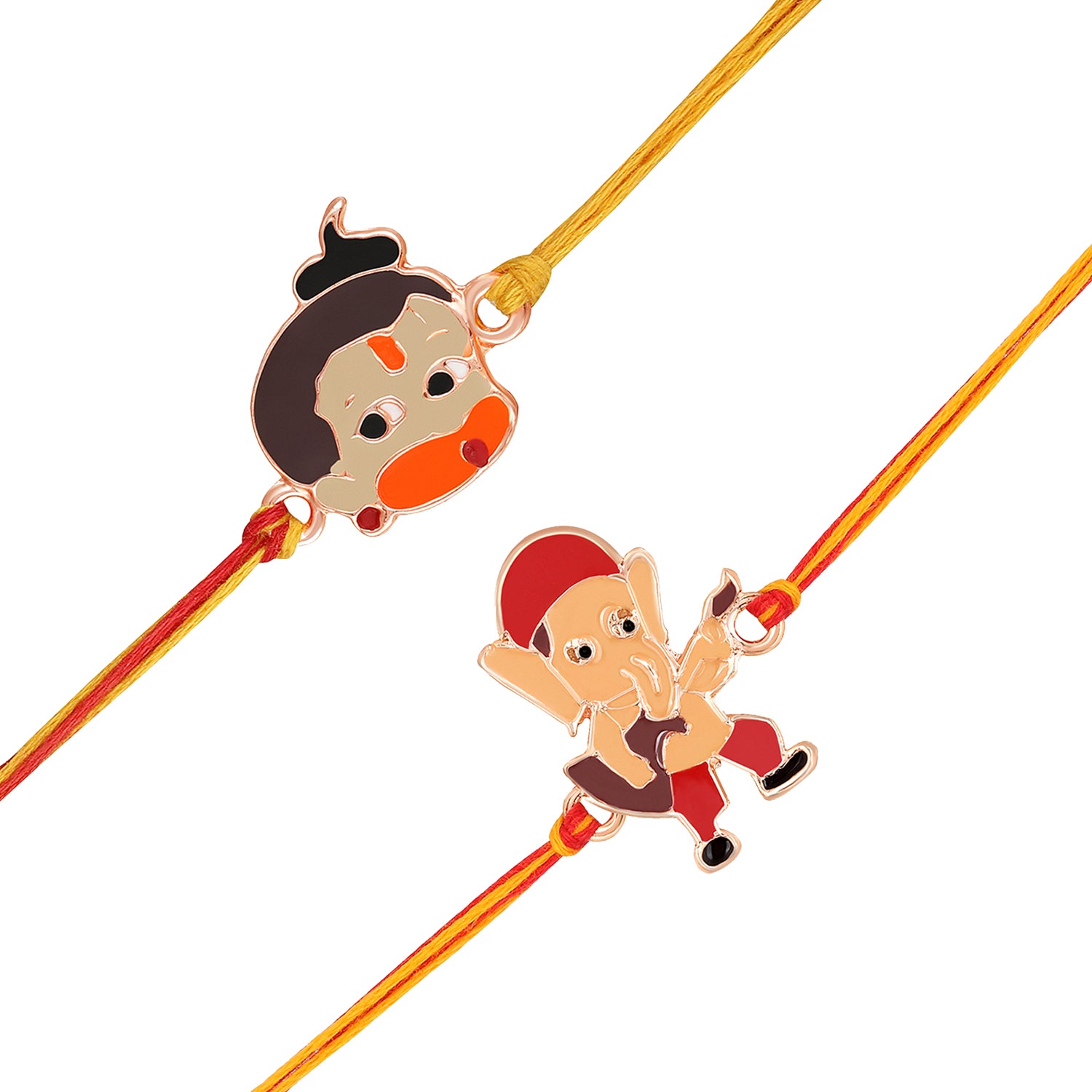 Combo of Bal Hanuman Bal Ganesh and Bal Krishna Kids Rakhi