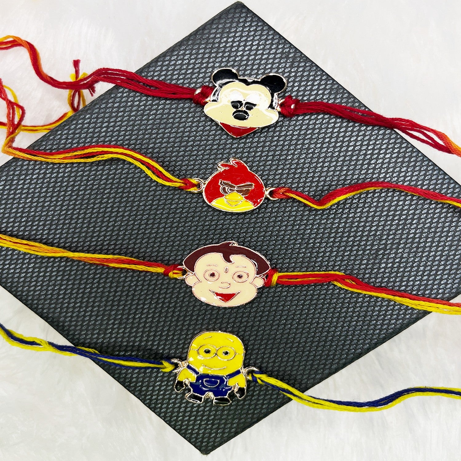 Combo of 4 Popular Trendy Colorful Cartoon Kids Rakhi