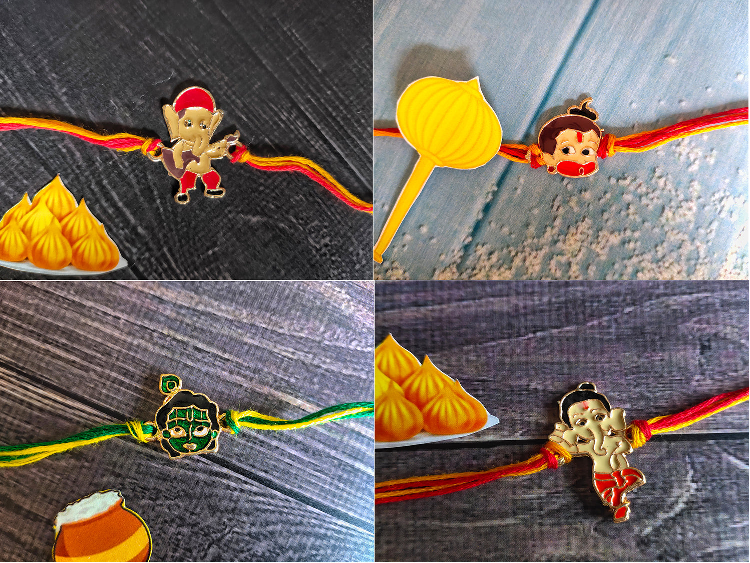 Combo of Bal Hanuman Bal Ganesh and Bal Krishna