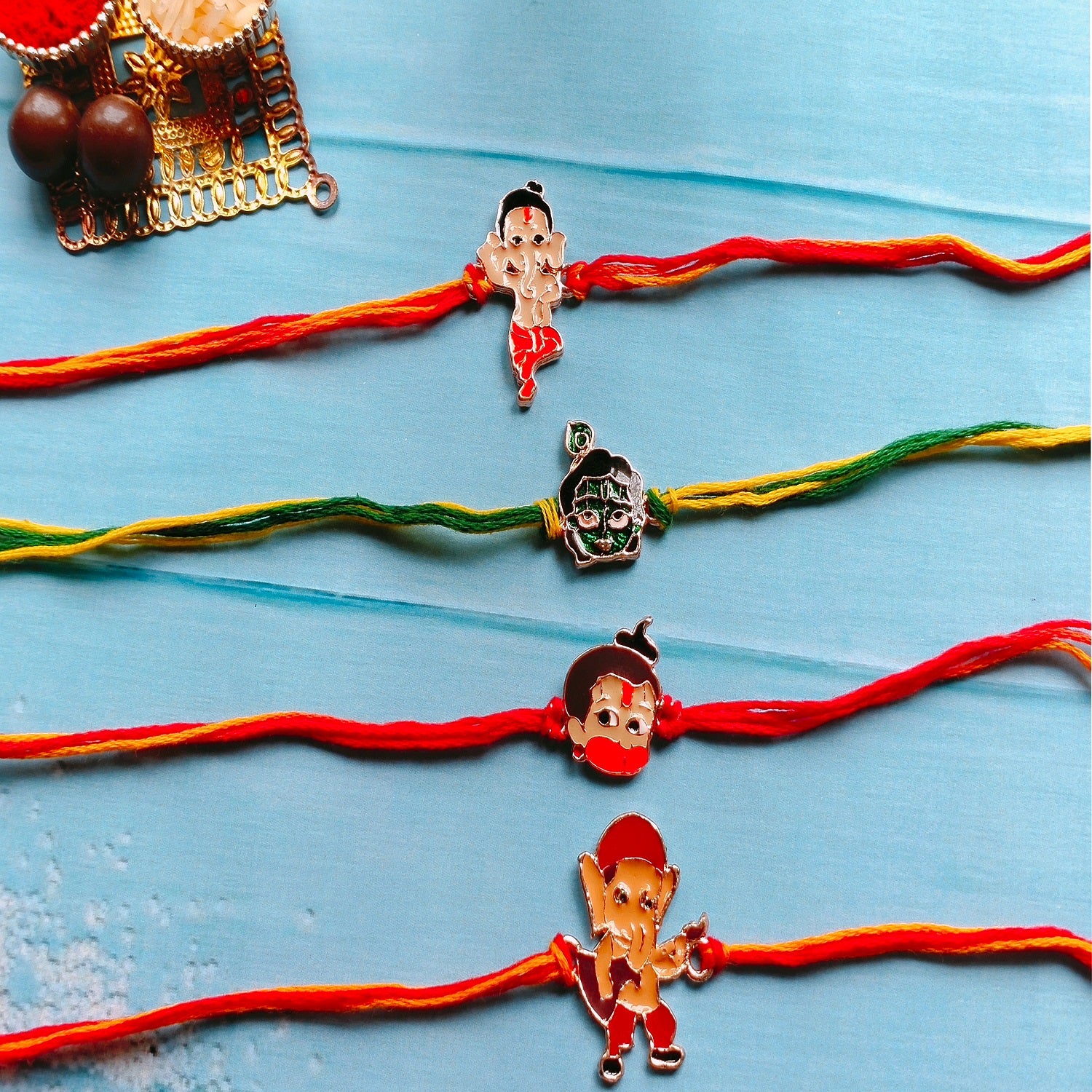 Combo of Bal Hanuman Bal Ganesh and Bal Krishna