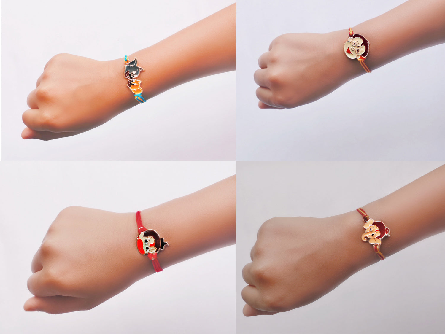 Combo of 2 God and 2 Cartoon Rakhis