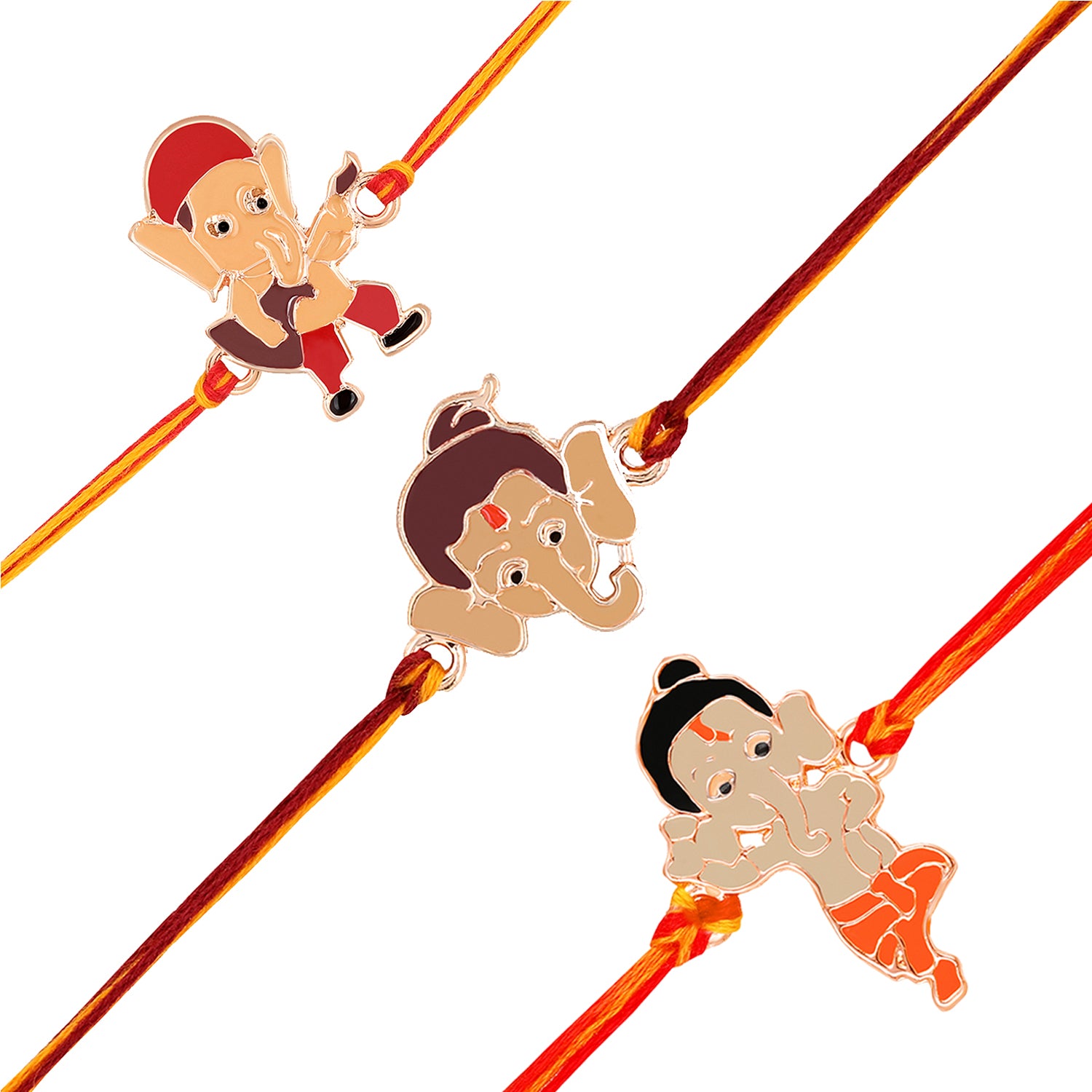 Combo of Bal Ganesh and Bal Hanuman Kids Rakhi