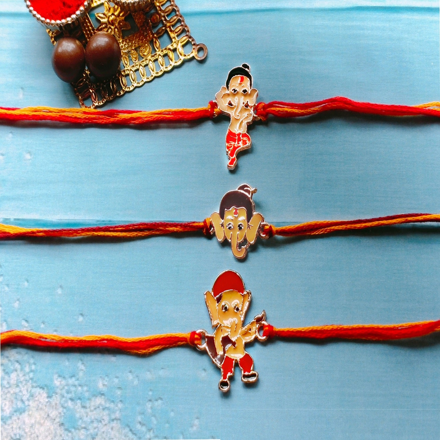 Combo of Bal Ganesh and Bal Hanuman Kids Rakhi