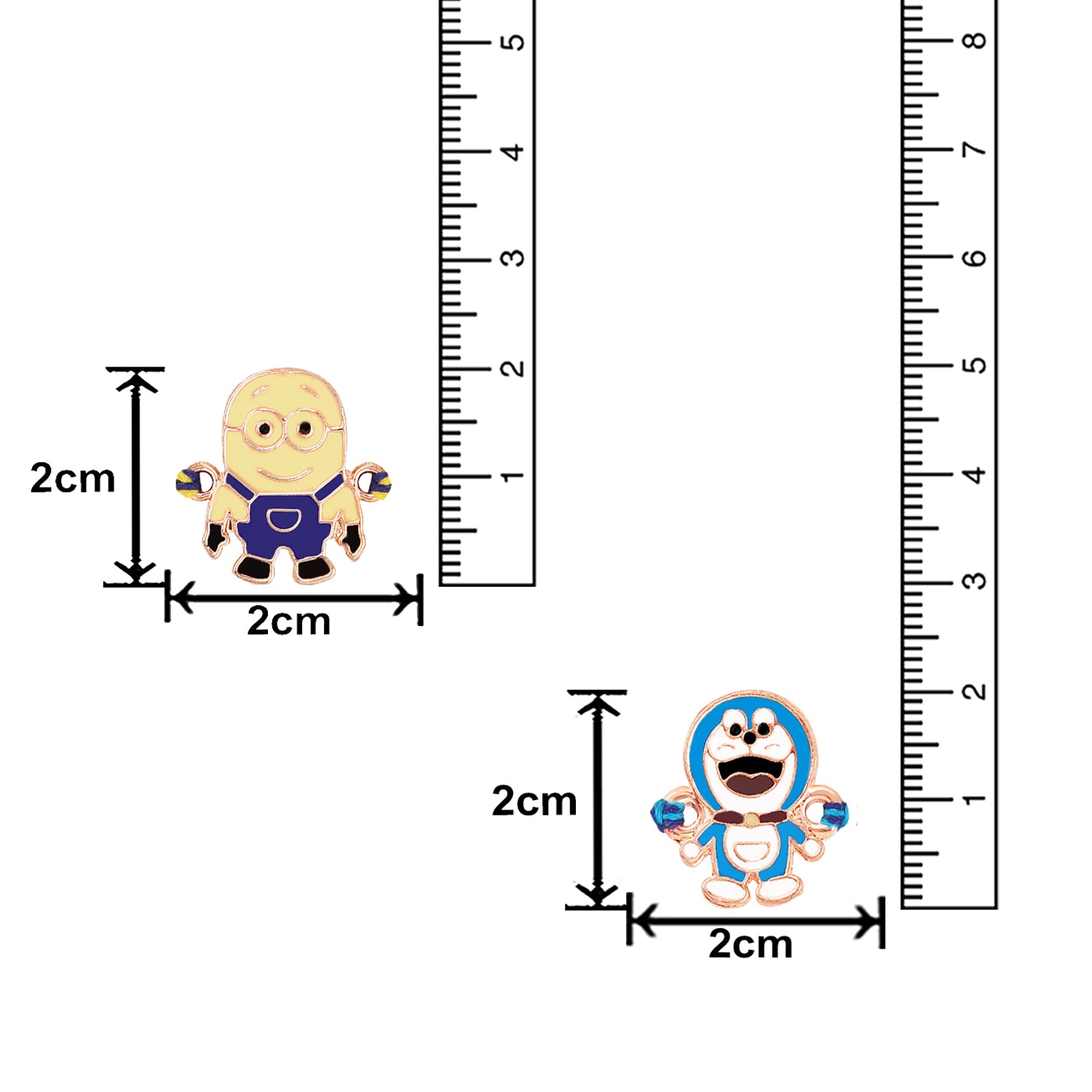 Combo of 2 Popular Trendy Cartoon Kids Rakhi