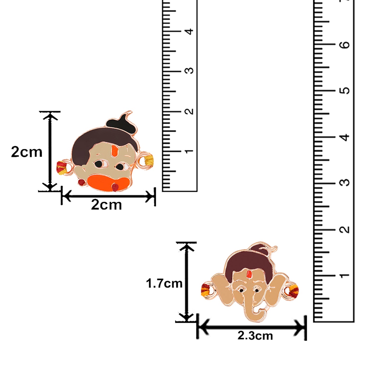 Combo of Bal Ganesh and Bal Hanuman Kids Rakhi