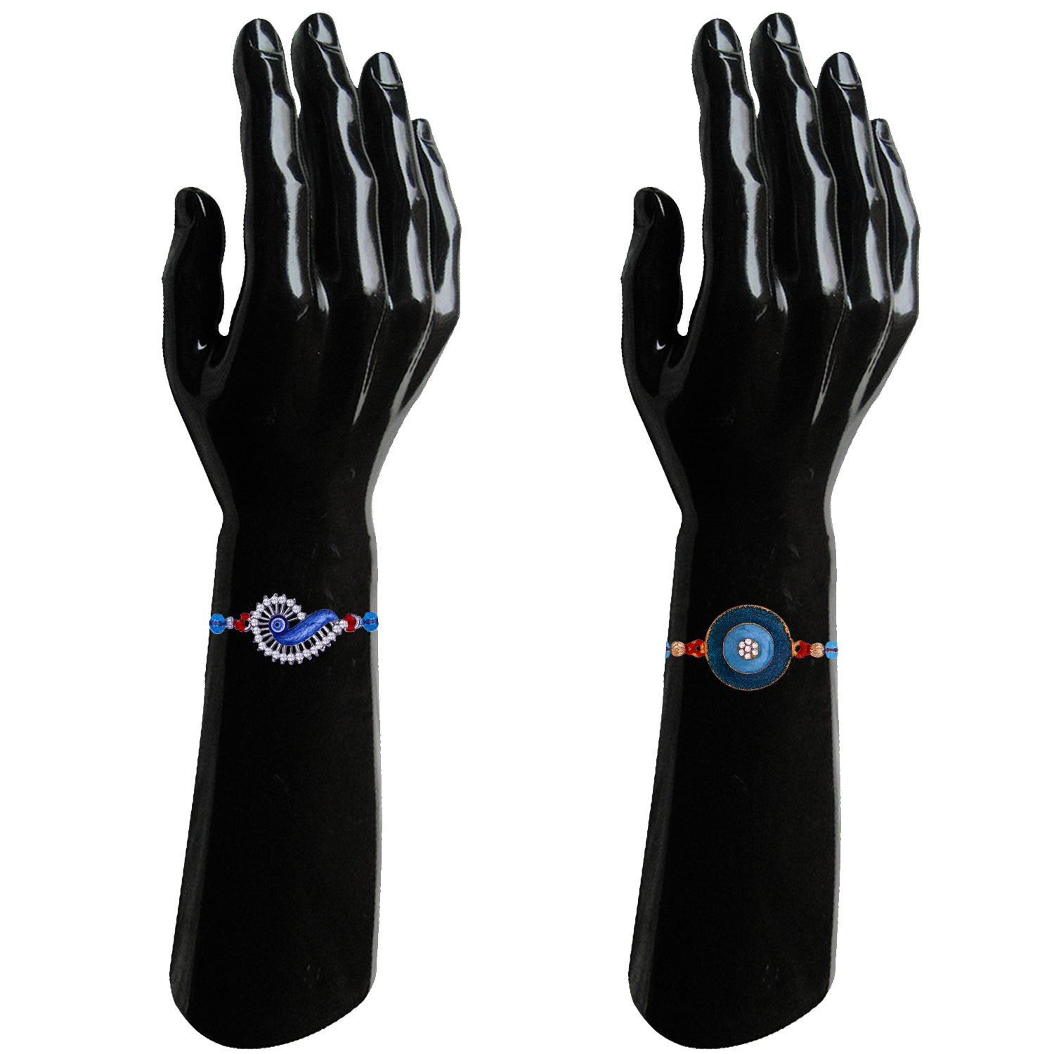 Combo of Floral and Evil Eye Rakhi