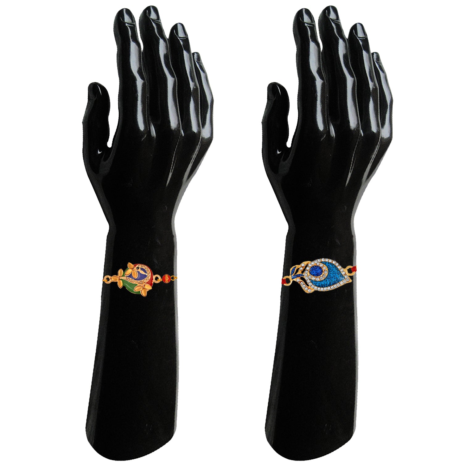 Combo of Peacock and Peacock Feather Rakhi