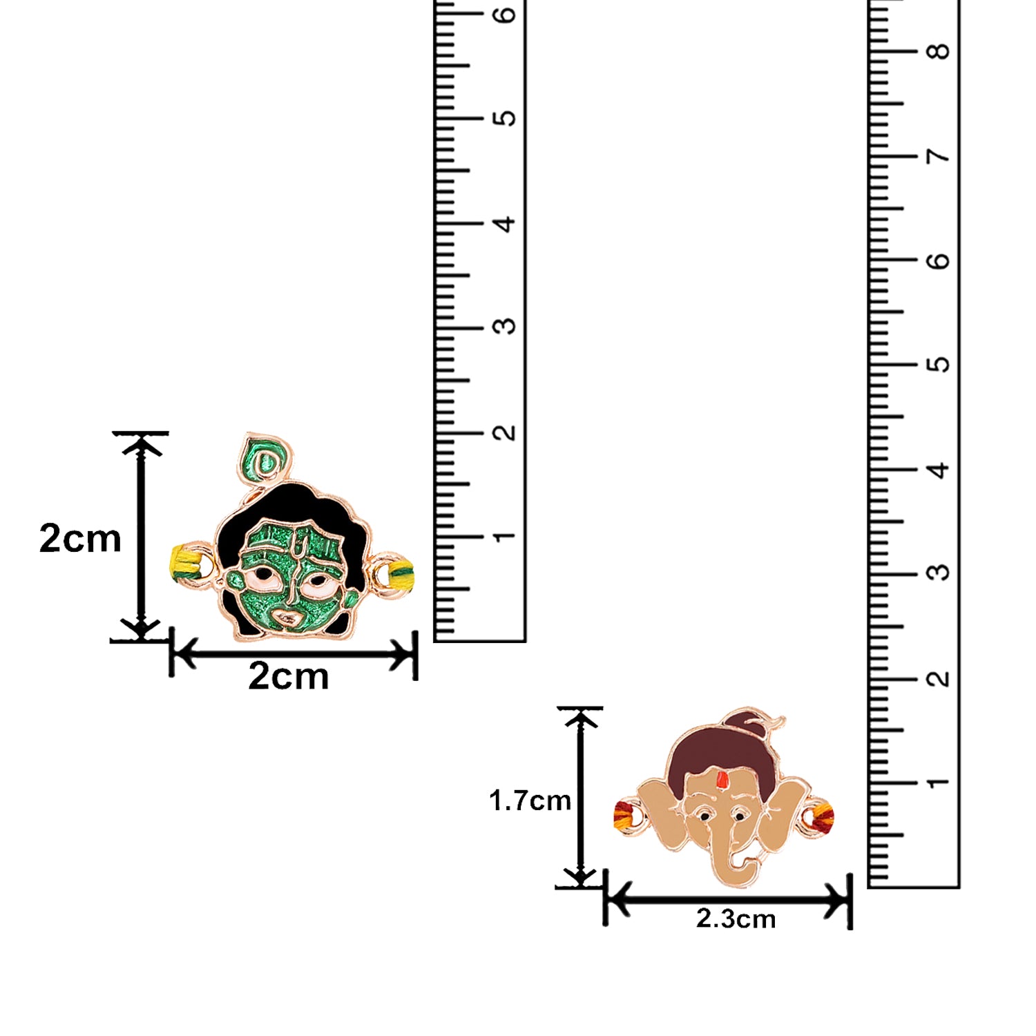 Combo of Bal Ganesh and Bal Krishna Rakhi