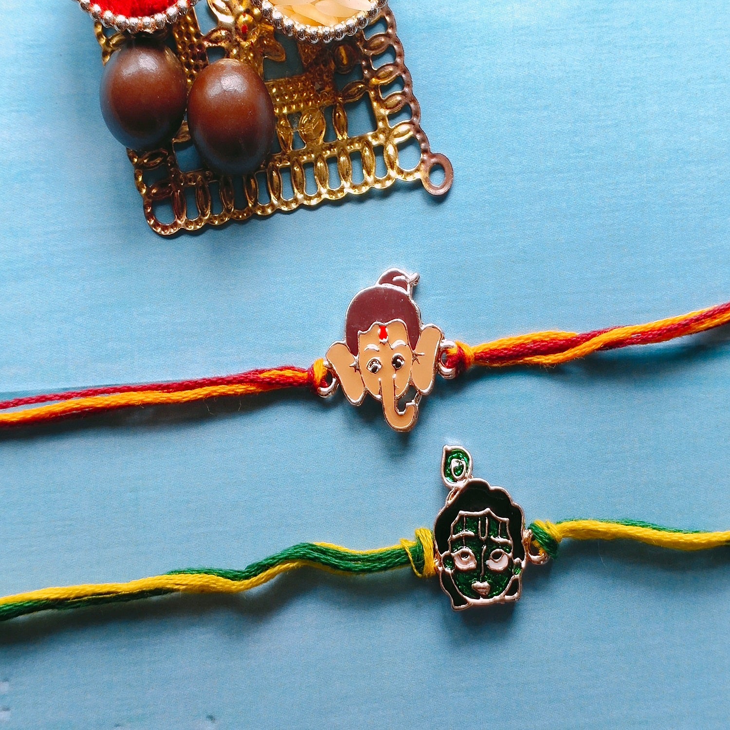 Combo of Bal Ganesh and Bal Krishna Rakhi