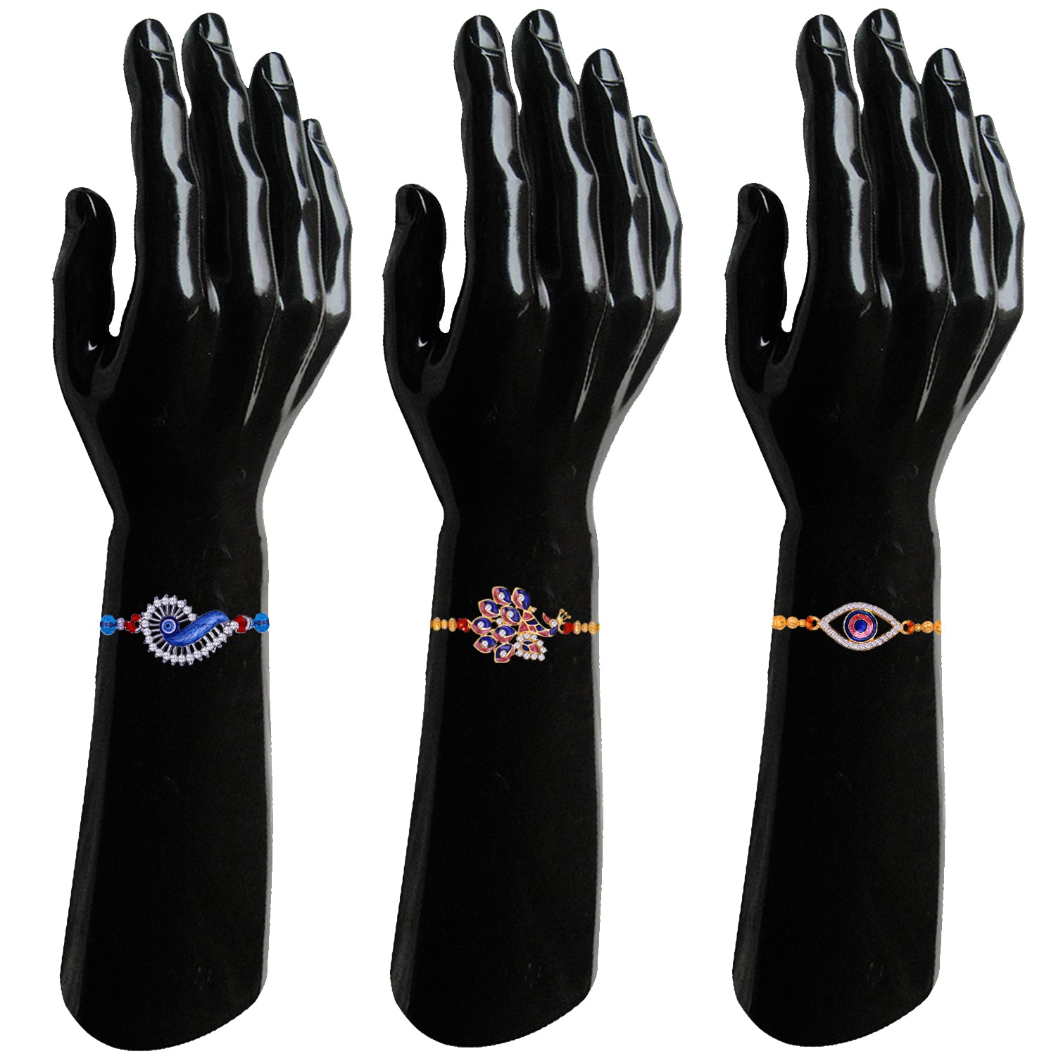 Combo of Evil Eye and Peacock Rakhi