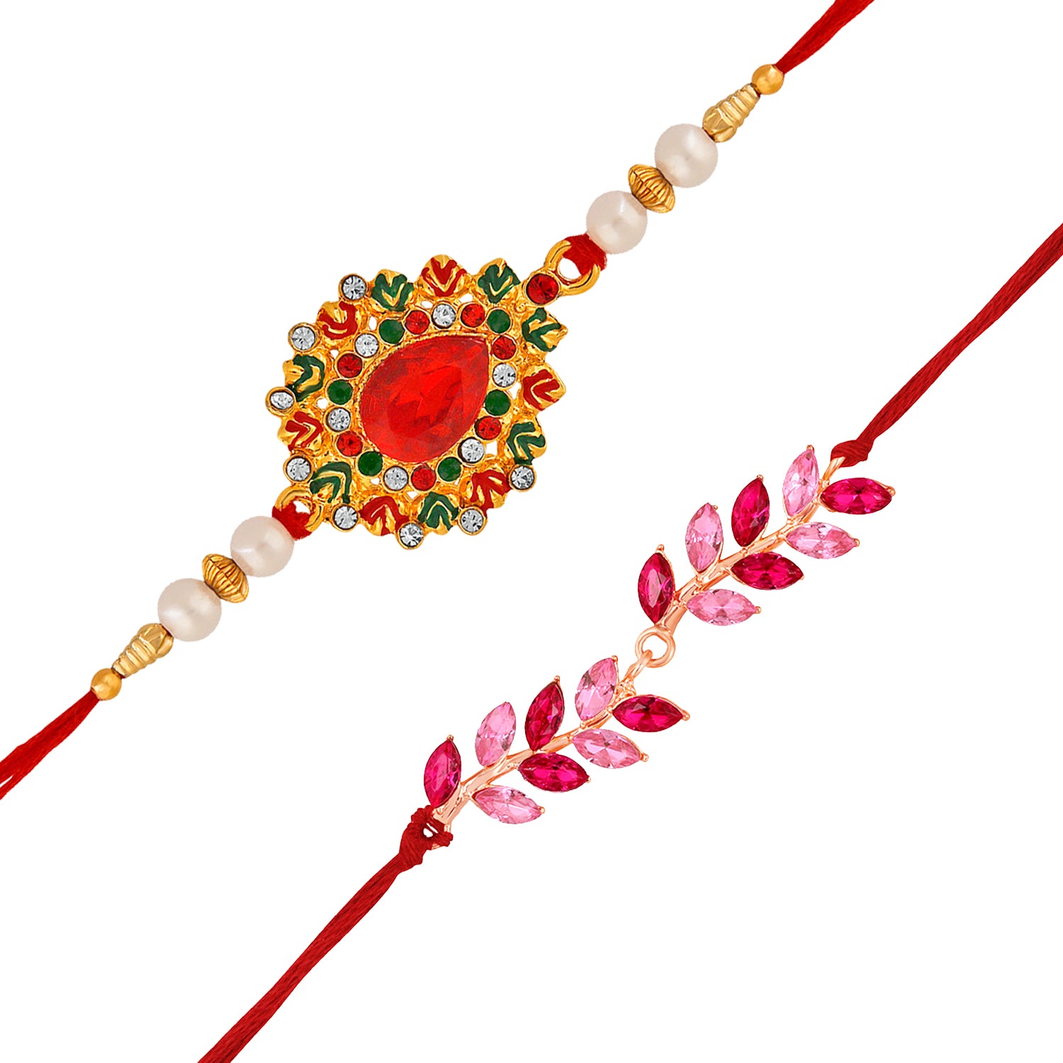 Combo of Leafy and Floral Rakhi