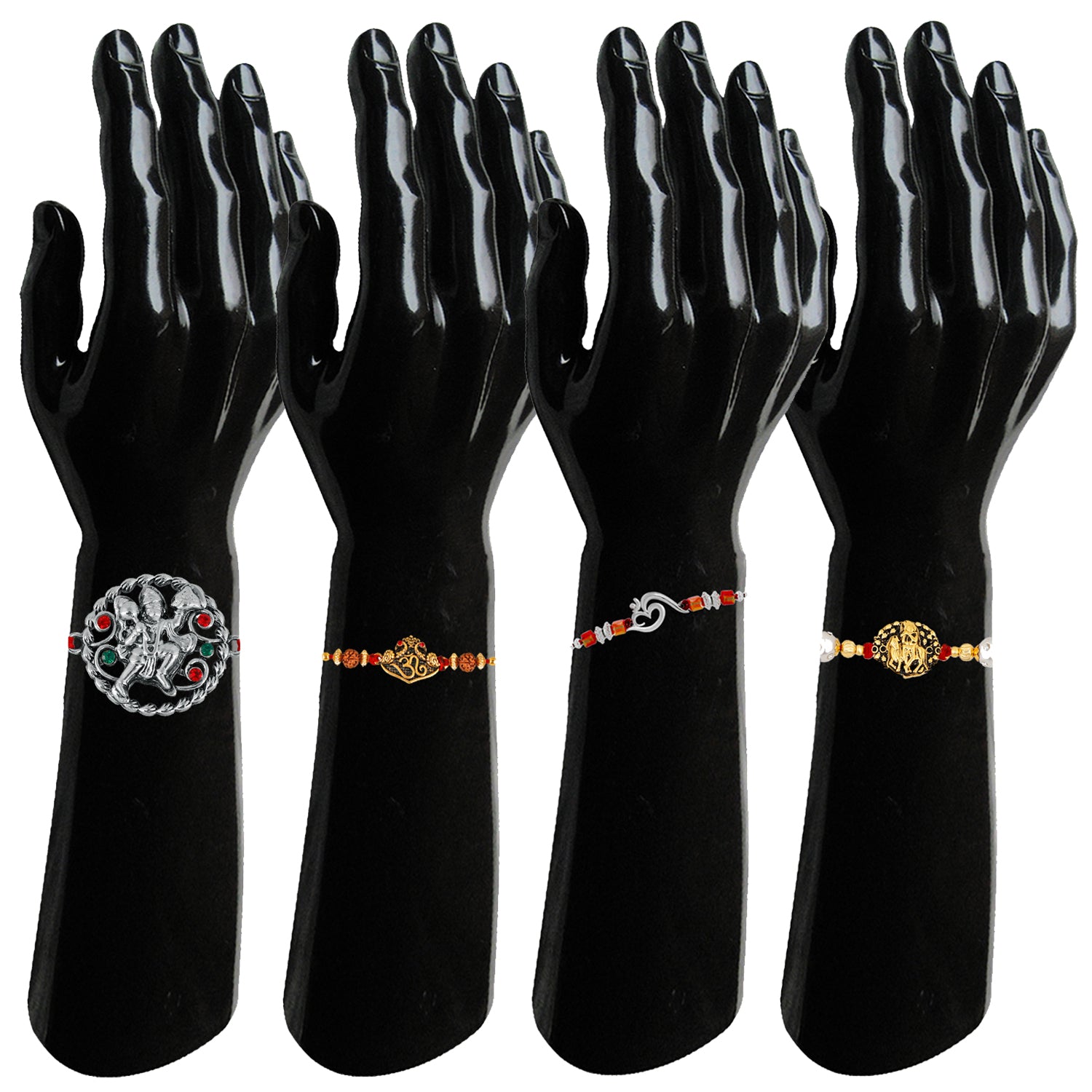 Combo of Krishna, Om and Hanuman Rakhi