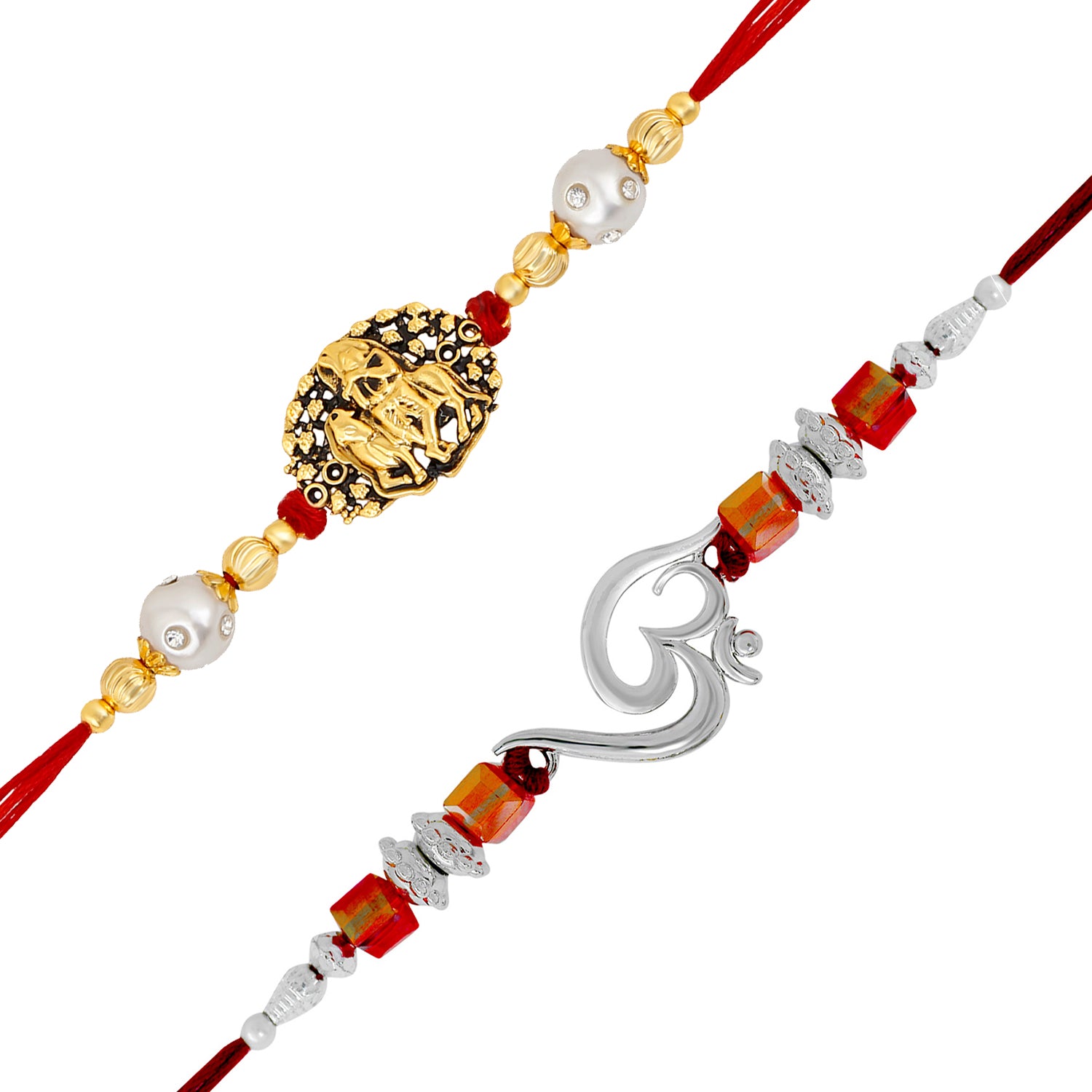 Combo of Krishna, Om and Hanuman Rakhi