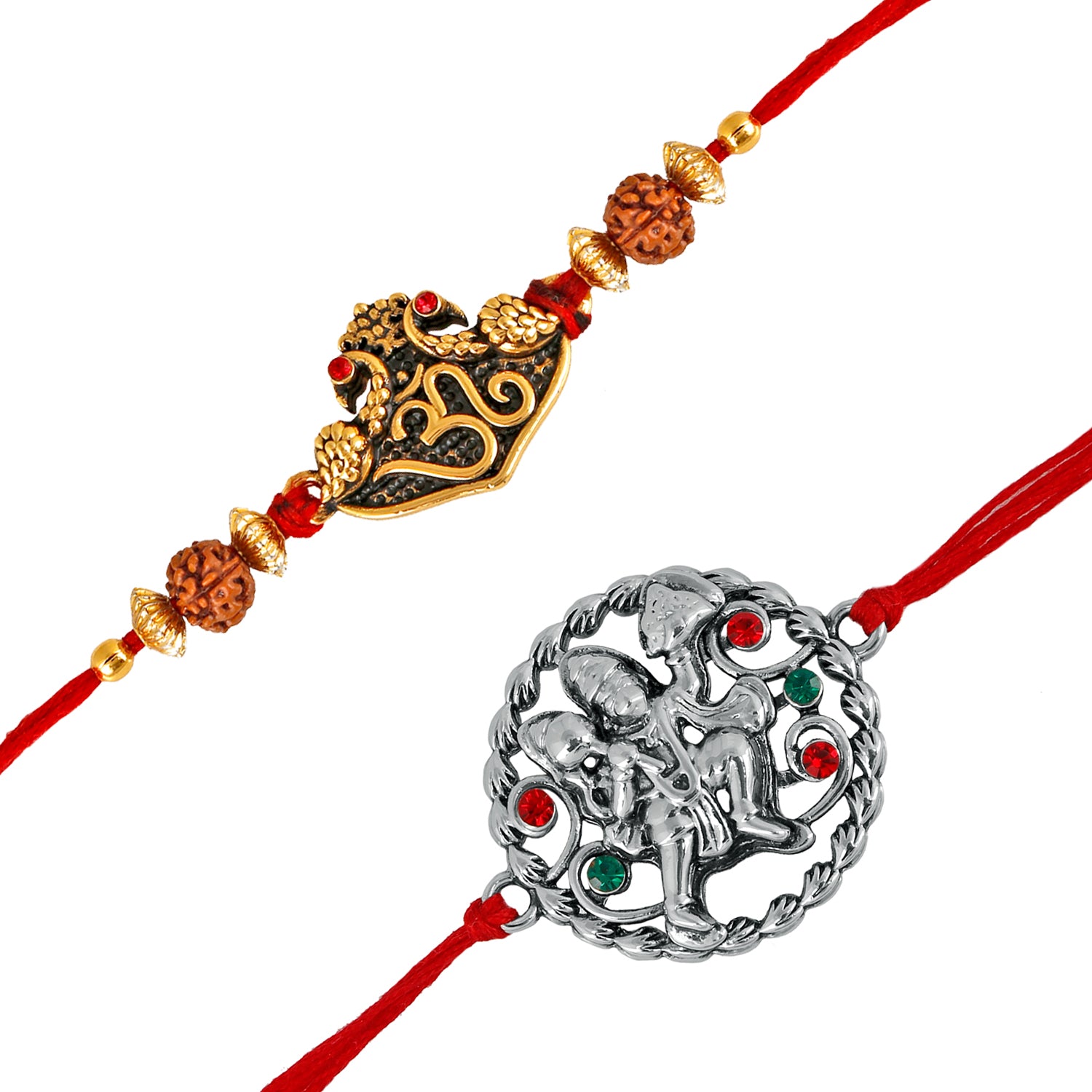 Combo of Krishna, Om and Hanuman Rakhi