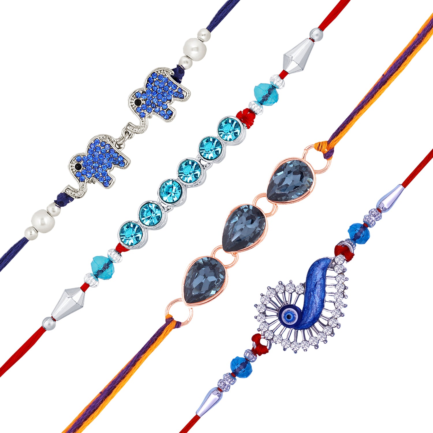 Combo of Designer and Evil Eye Rakhi