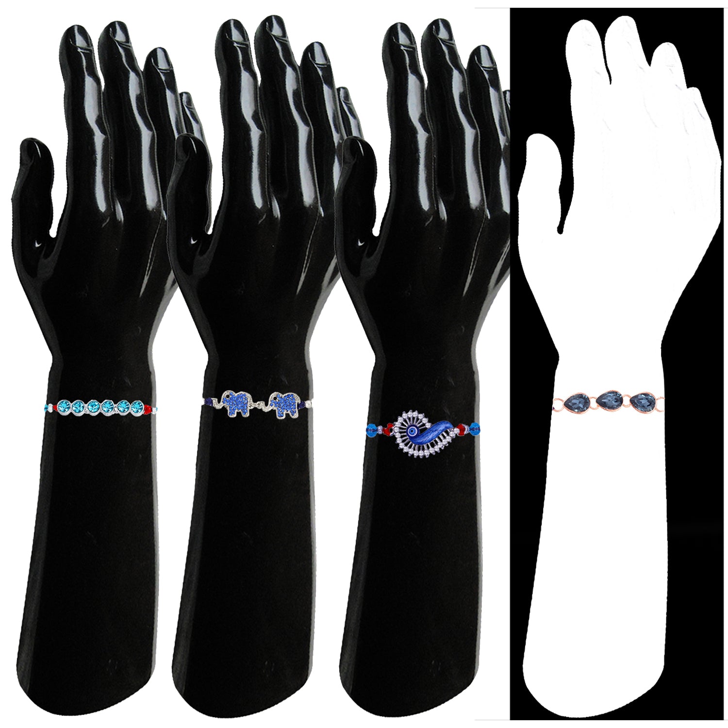 Combo of Designer and Evil Eye Rakhi