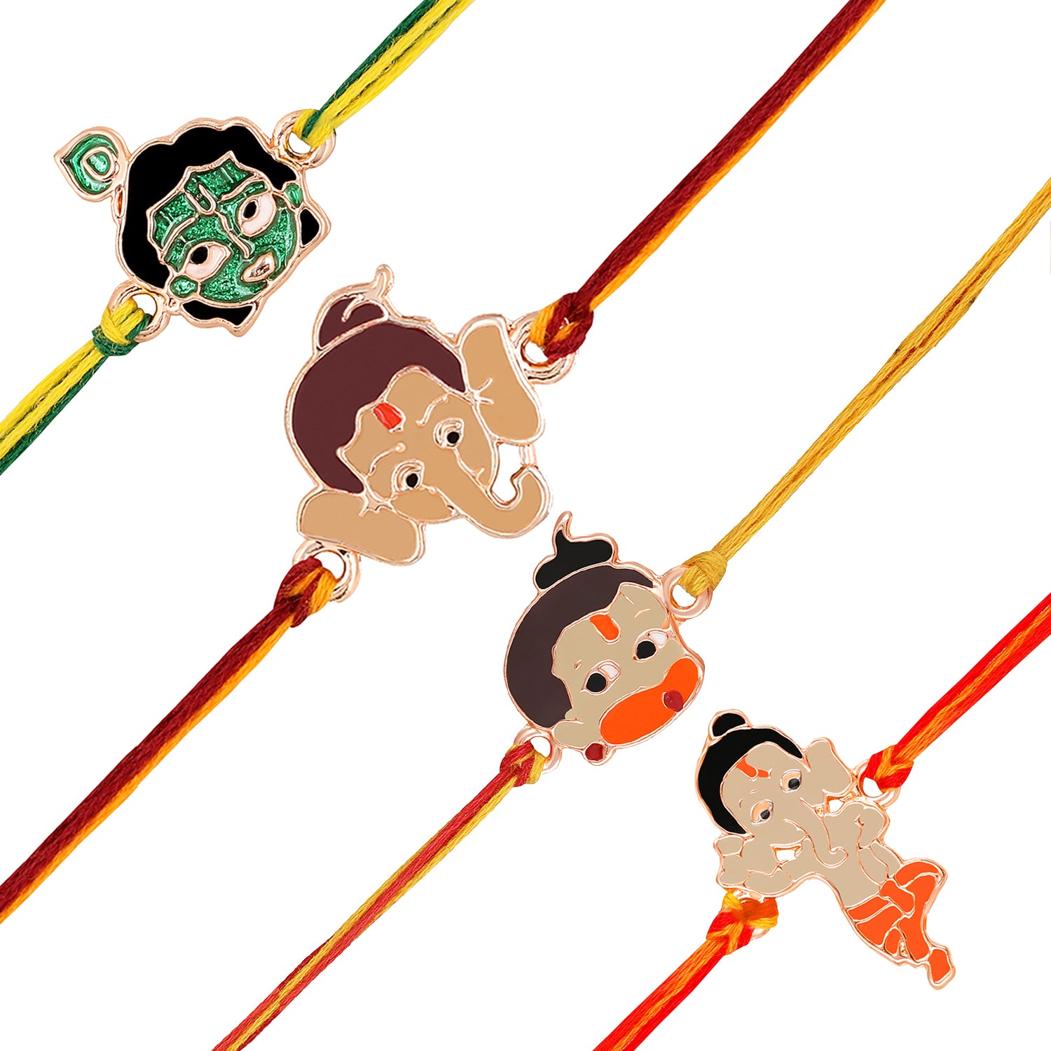 Combo of Bal Ganesh, Bal Krishna and Bal Hanuman Rakhi