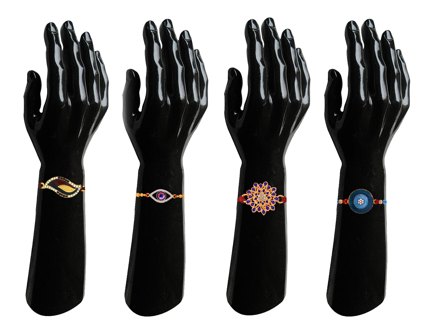 Combo of Floral and Evil Eye Rakhi