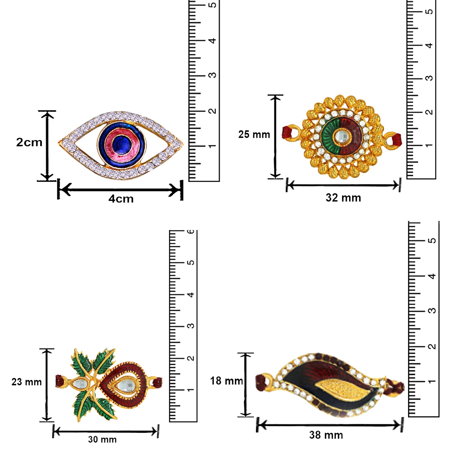 Combo of Classic Colorful Rakhi's