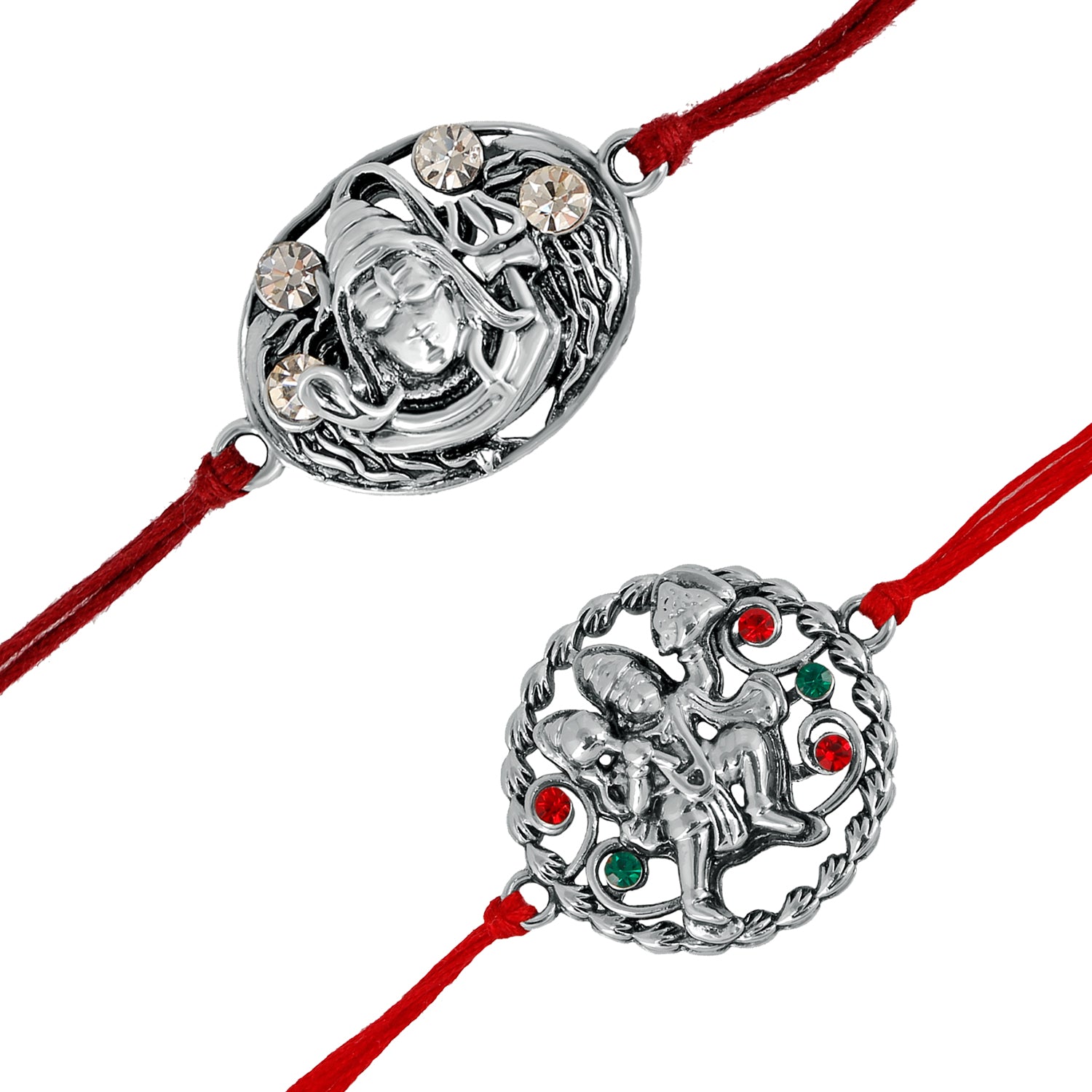 Combo of Lord Hanuman, Krishna and Shiva Religious Rakhis