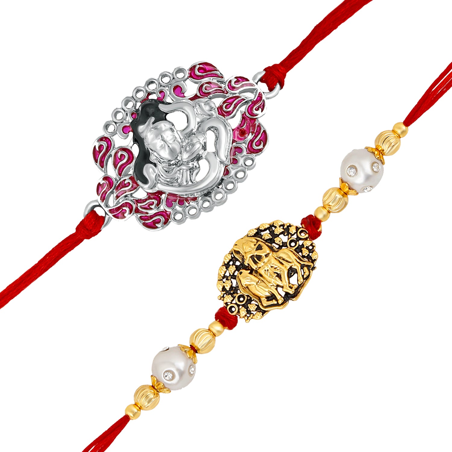 Combo of Lord Hanuman, Krishna and Shiva Religious Rakhis