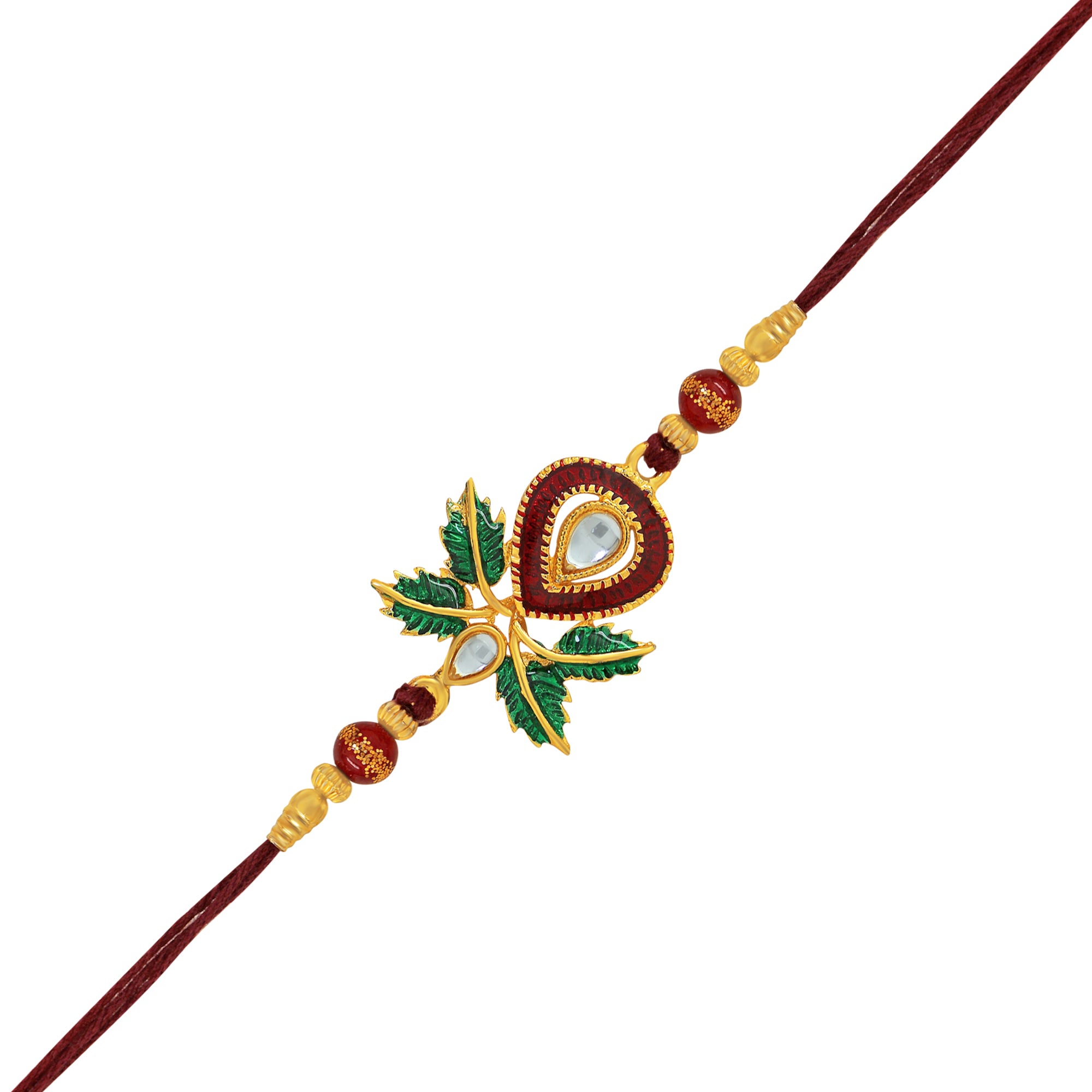 Combo of Leaf and Peacock Shaped Rakhi's