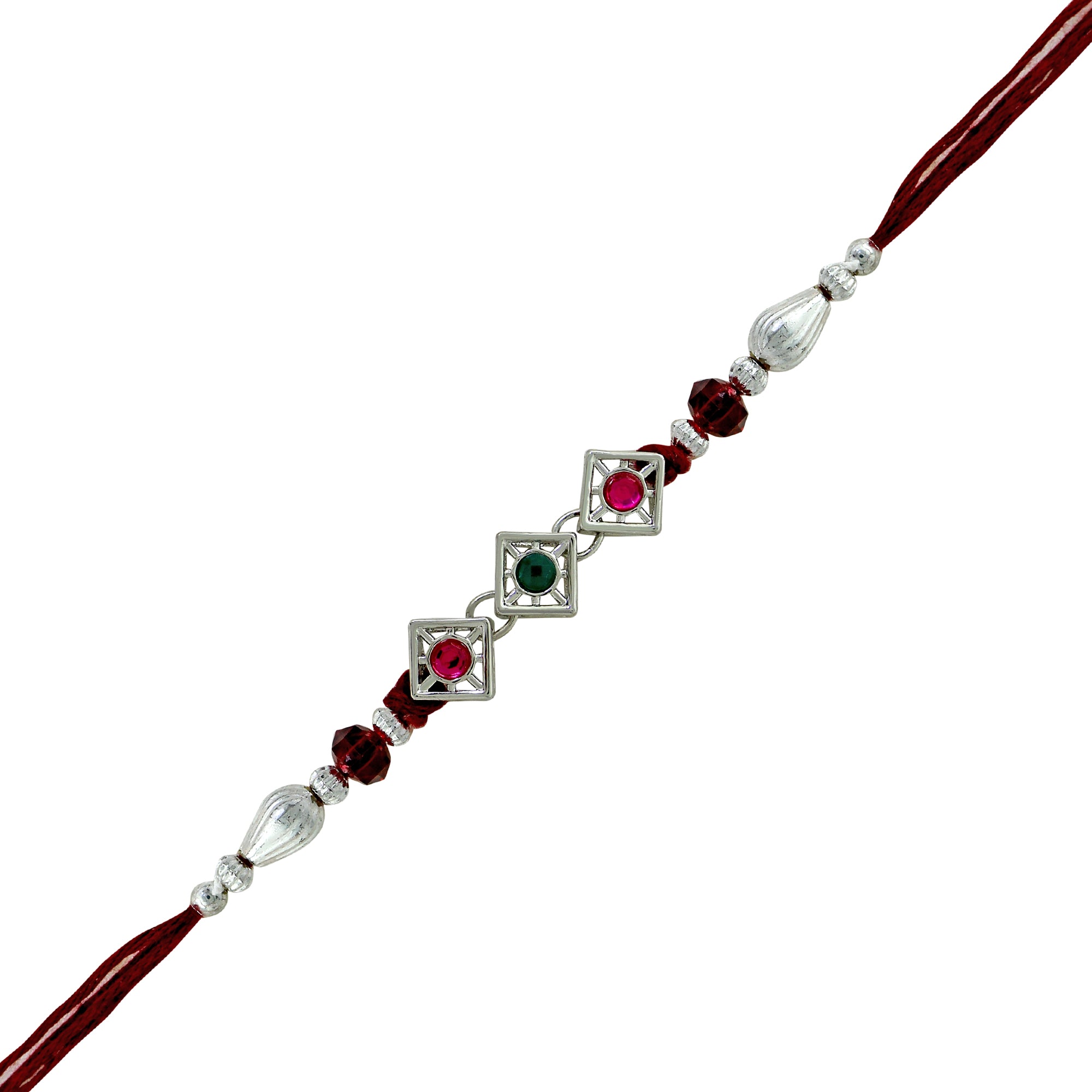 Combo of Classic Designer Multicolor Crystals Rakhi