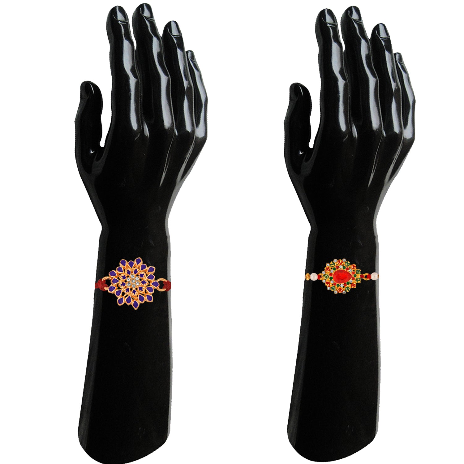 Combo of 2 Multicolor Floral Rakhis