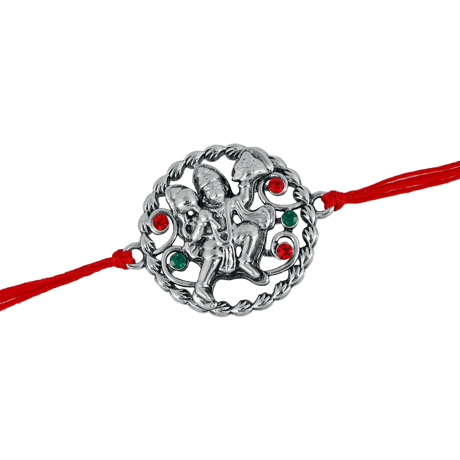 Combo of Shiva and Hanuman Rakhis with Meena Work