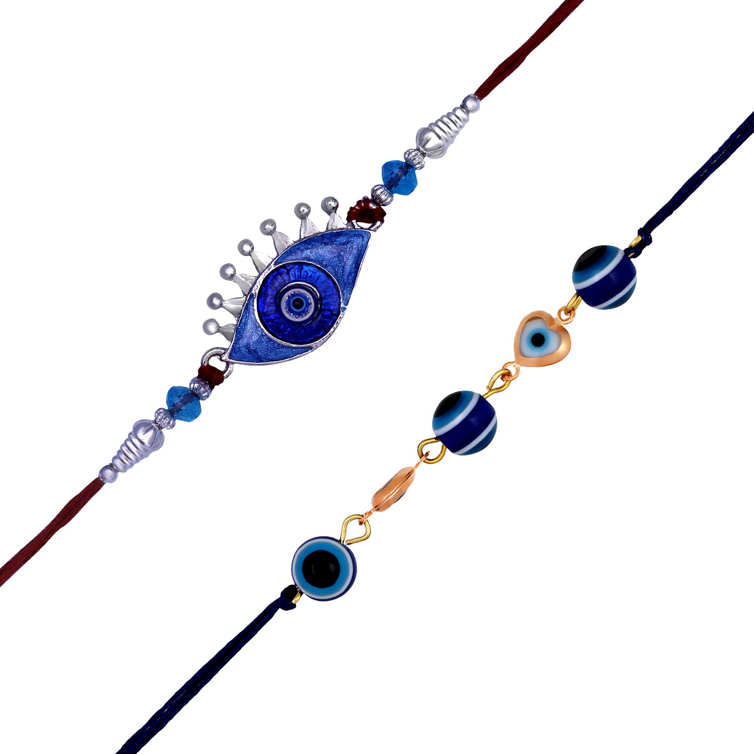 Combo of 2 Evil Eye Nazariya Meenakari Enamel Rakhis