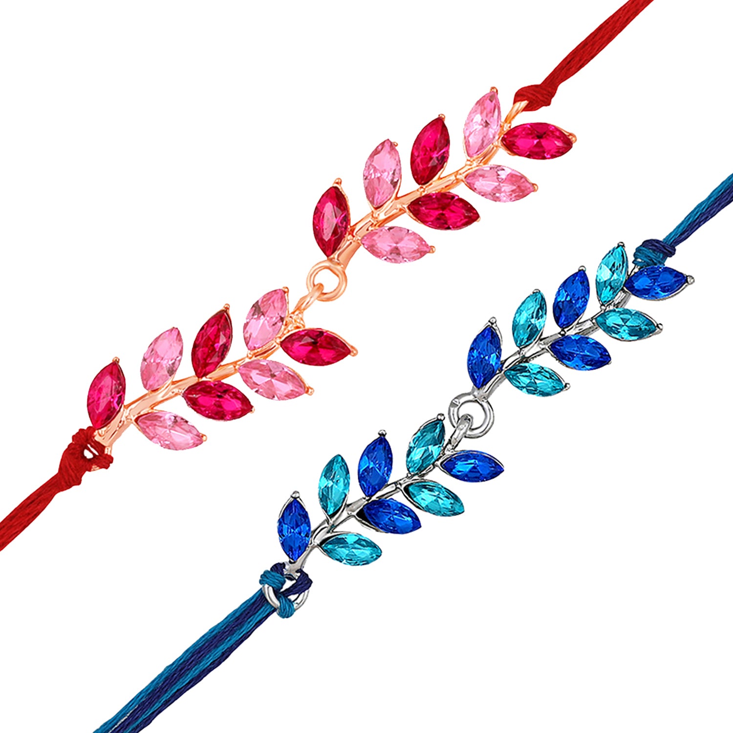 Combo of 2 Leaf Shaped Beautiful Rakhis