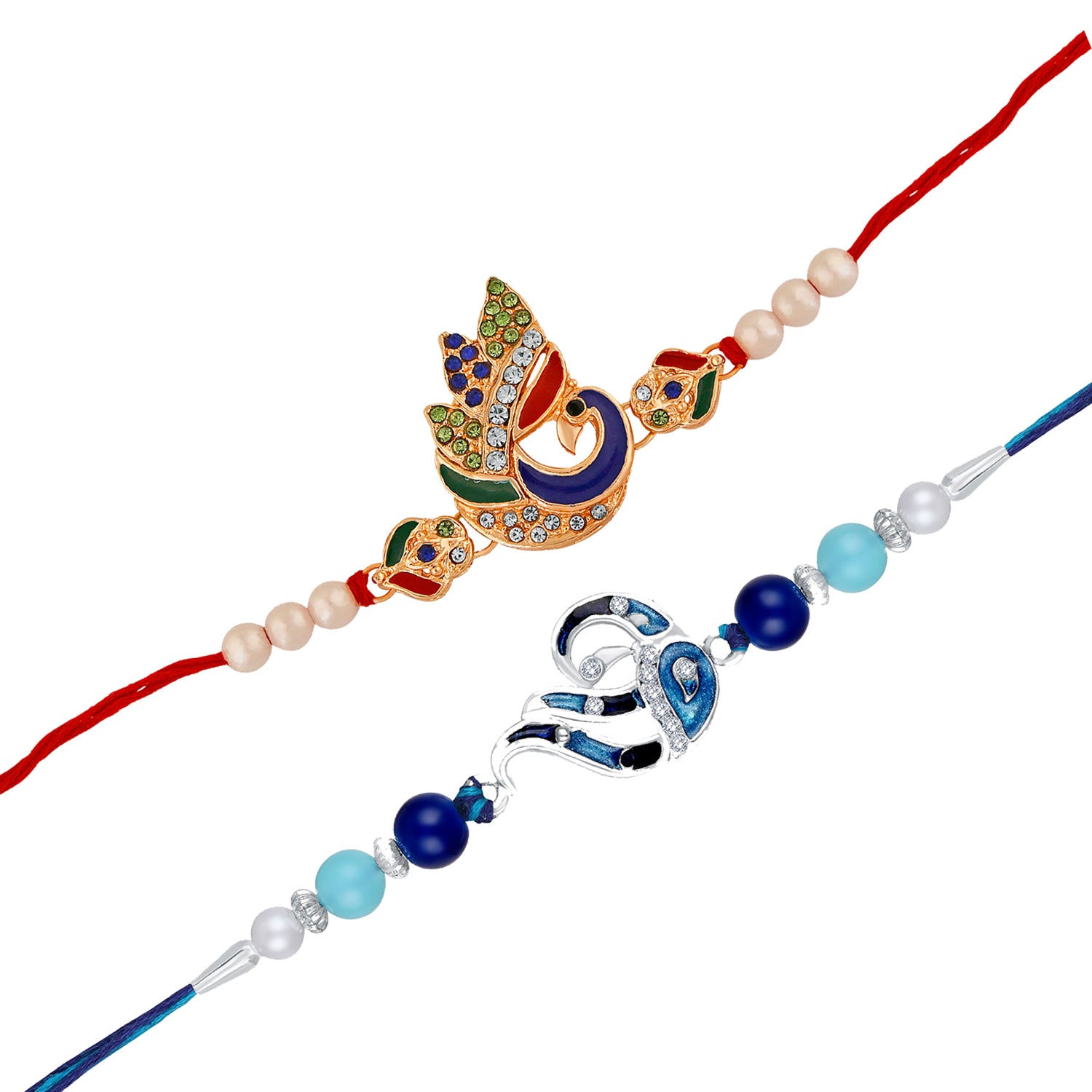 Combo of 2 Charming Peacock Shaped Rakhis