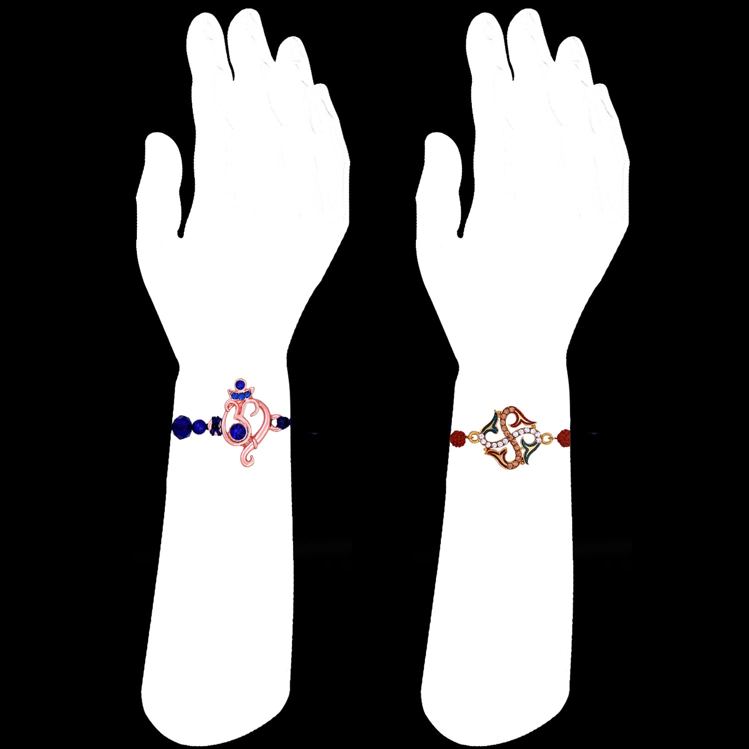 Combo of Ganesha and Swastik Rakhis