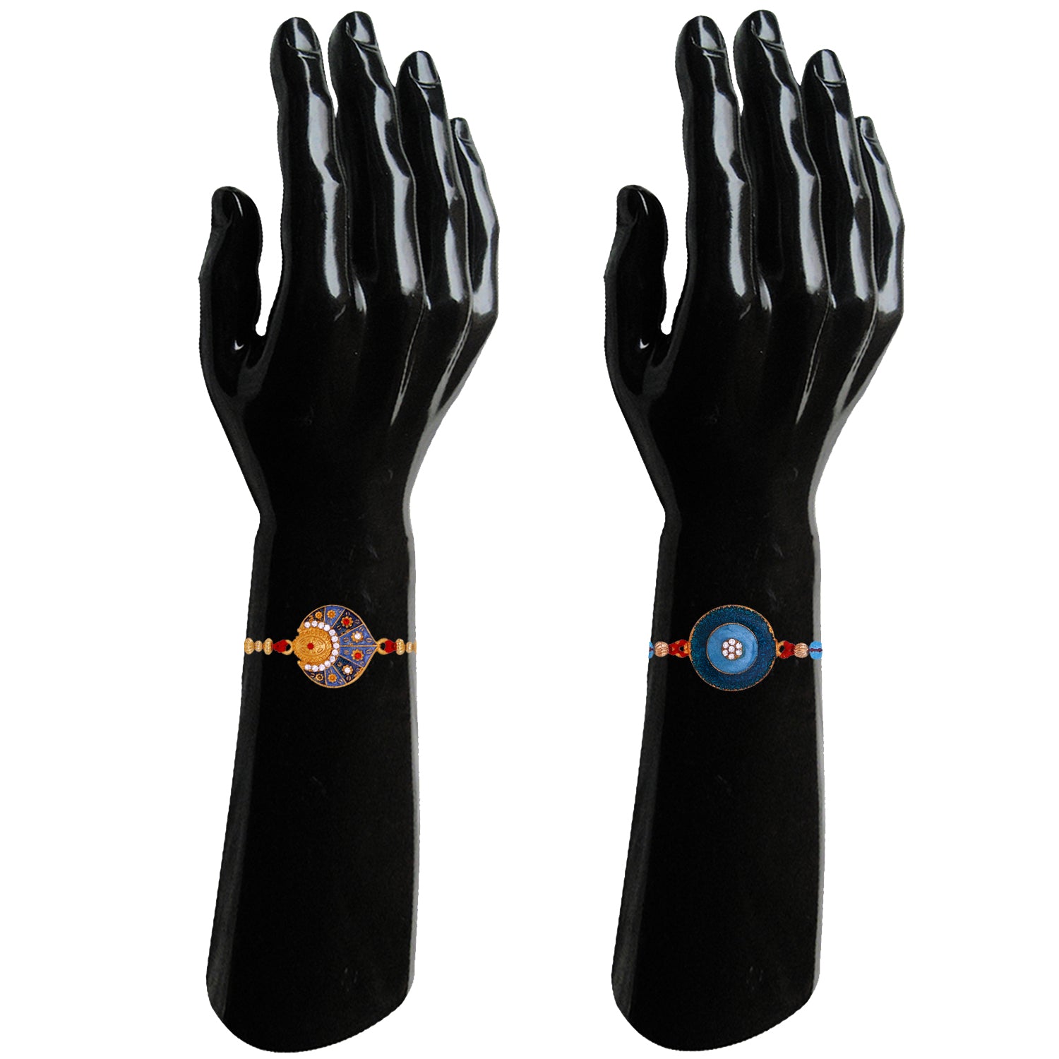 Multicolor Combo of 4 Beautiful Rakhi Set