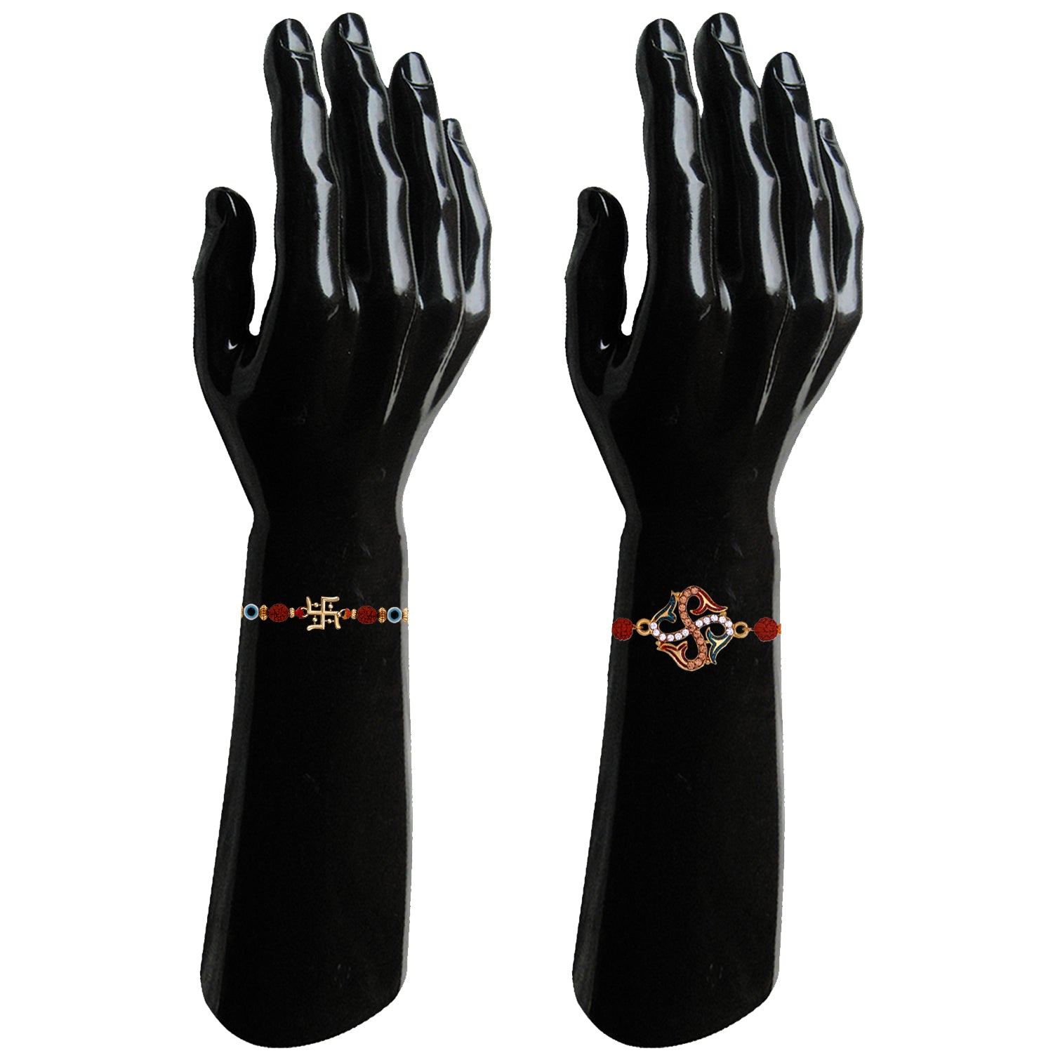 Combo of Evil Eye and Swastik Rakhi's