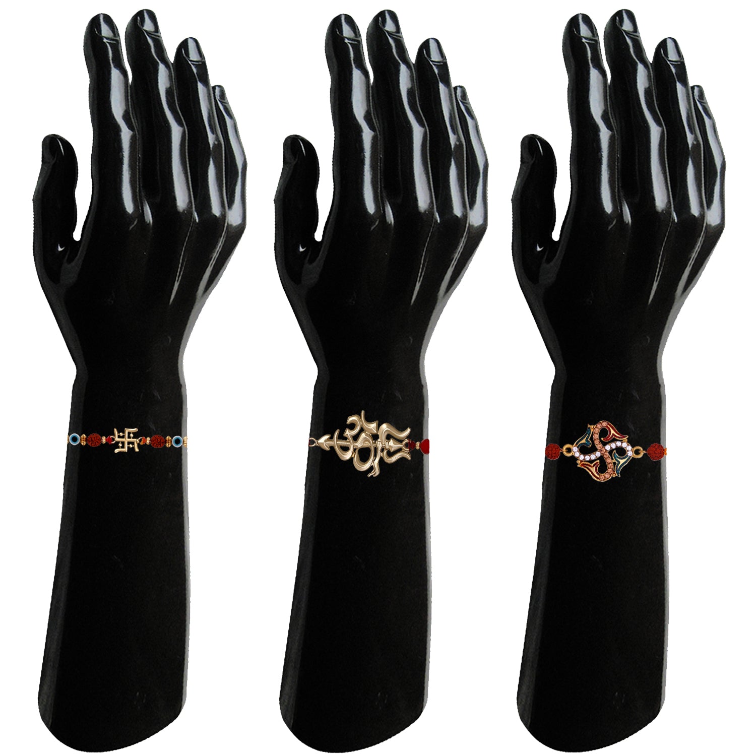 Combo of OM Swastik and Trishul Rakhi's