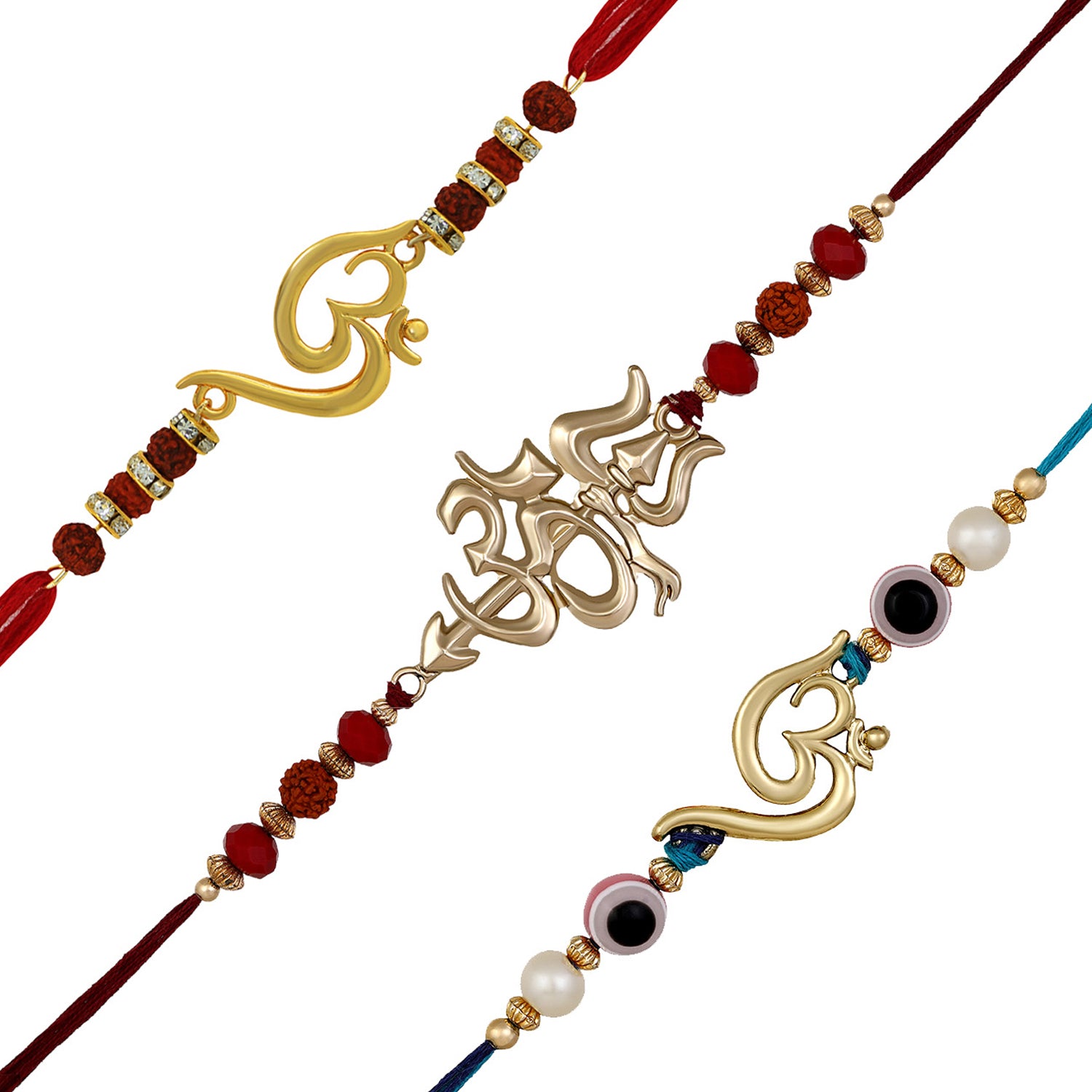 Combo of Evil Om and Trishul Rakhis