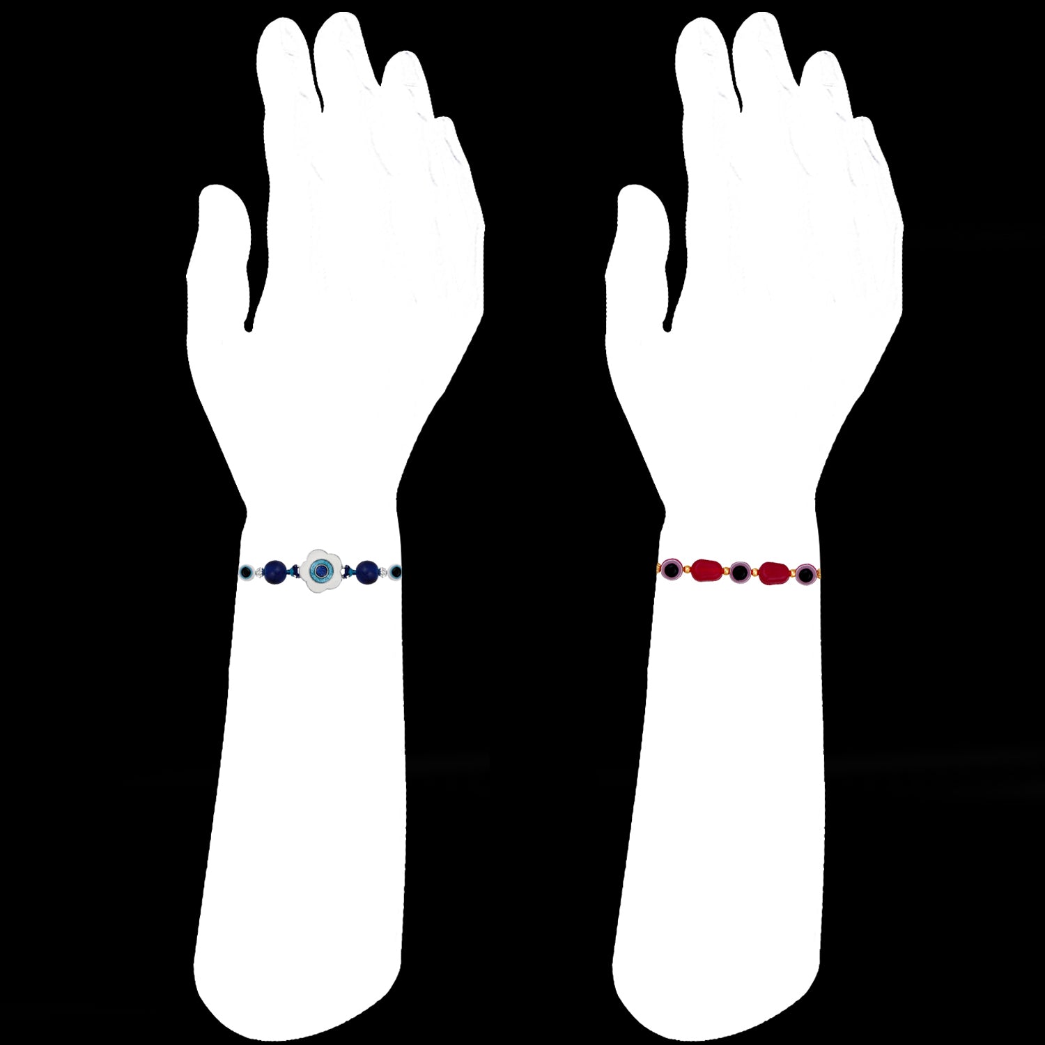 Combo of 4 Evil Eye Rakhi's with Meenakari Work