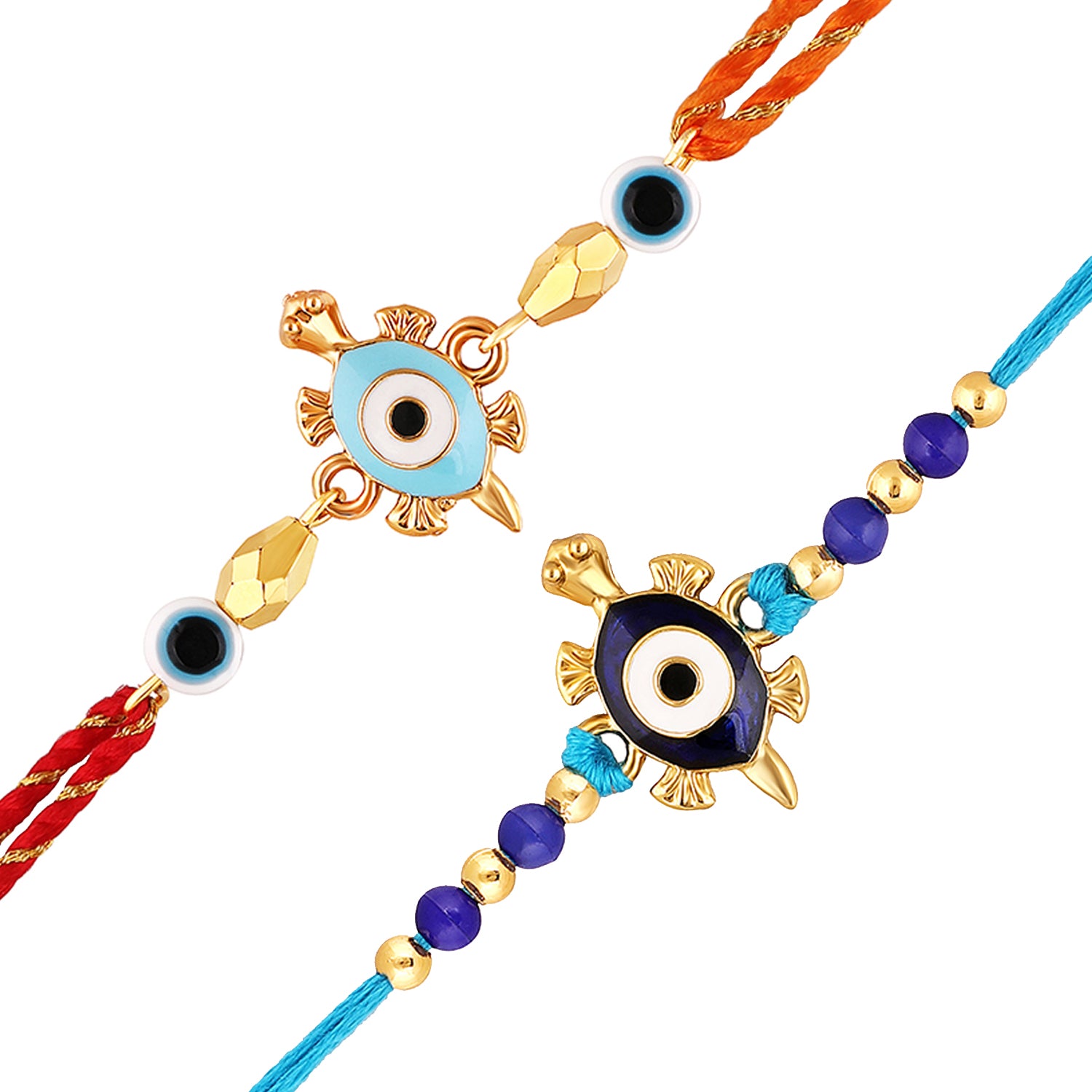 Combo of 2 Evil Eye and Tortise-Shaped Rakhis