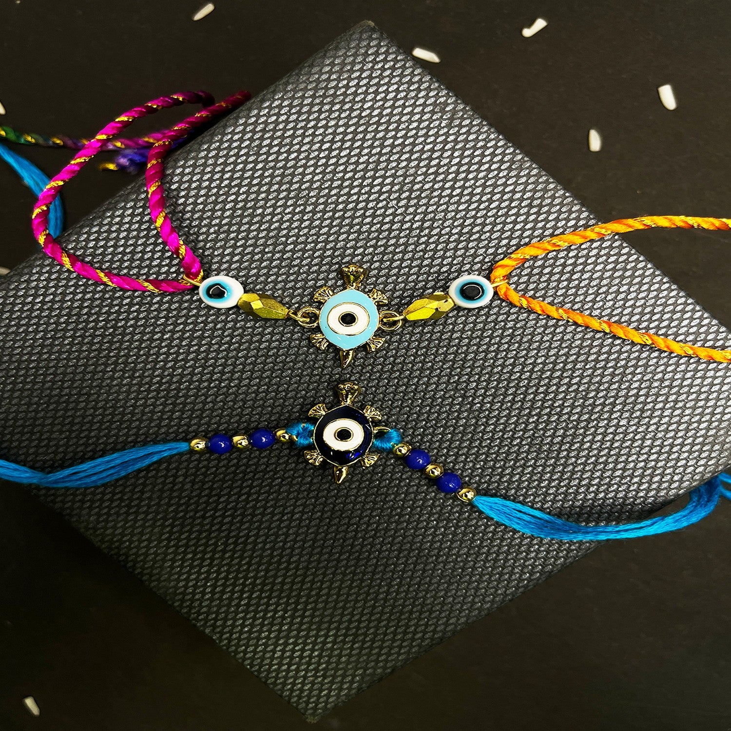 Combo of 2 Evil Eye and Tortise-Shaped Rakhis