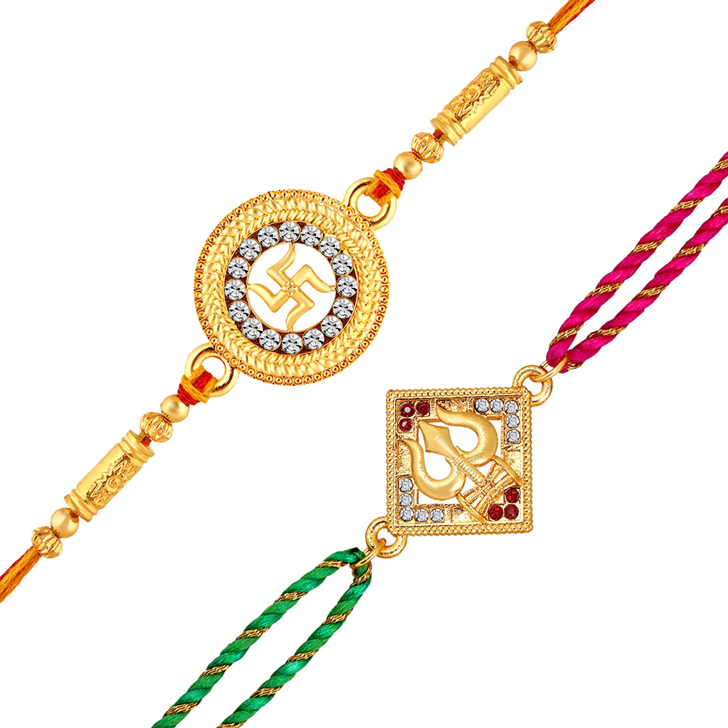 Combo of Om and Trishul Religious Rakhi