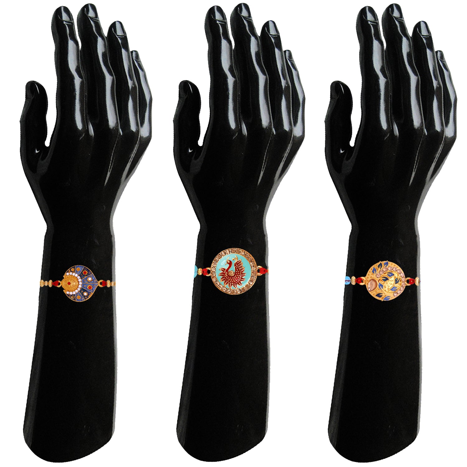 Combo of 3 Meenakari Work Rakhi