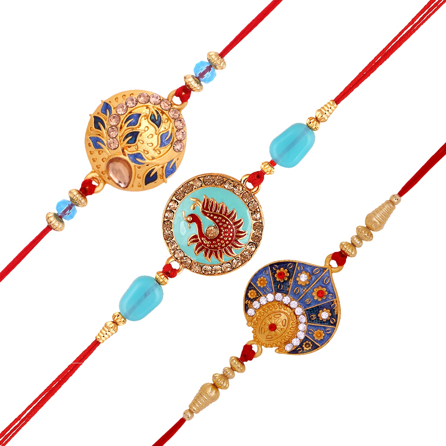 Combo of 3 Meenakari Work Rakhi