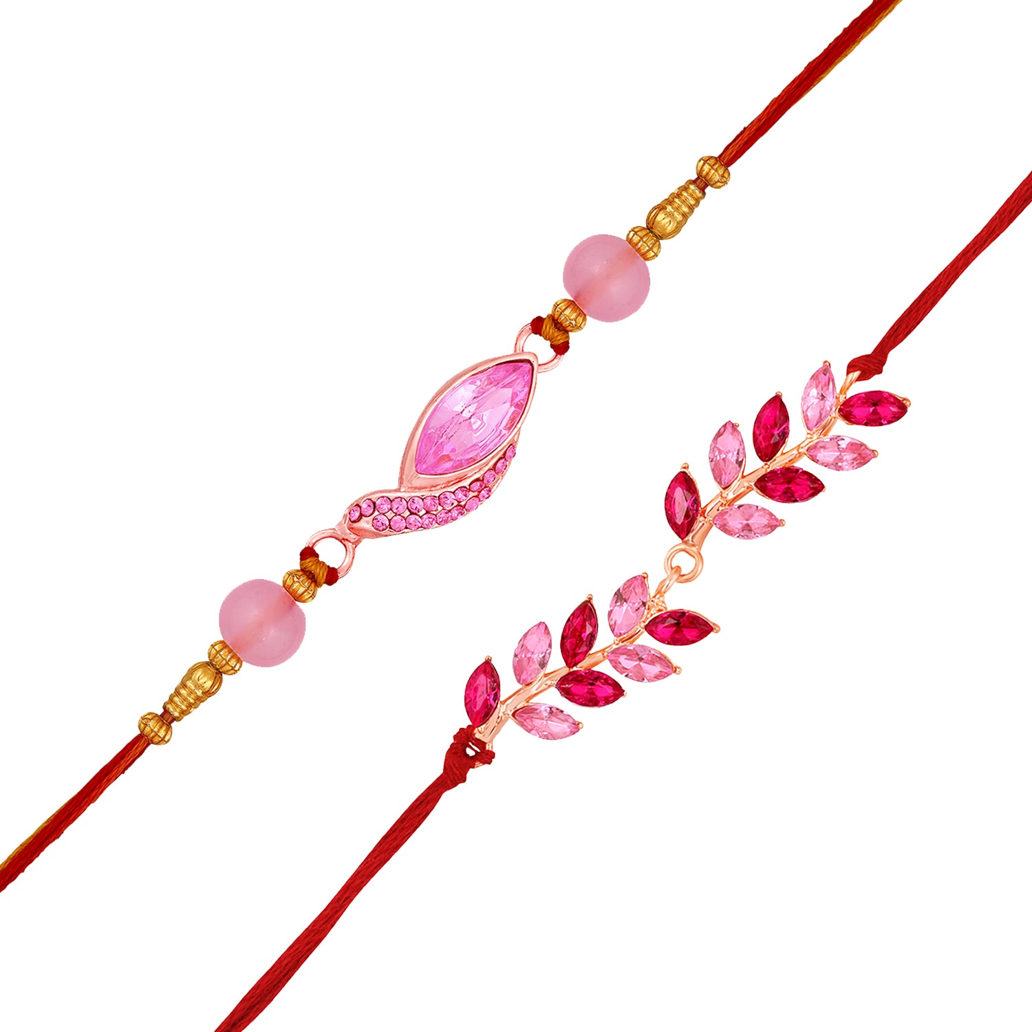 Combo of 2 Red and Pink Rakhi